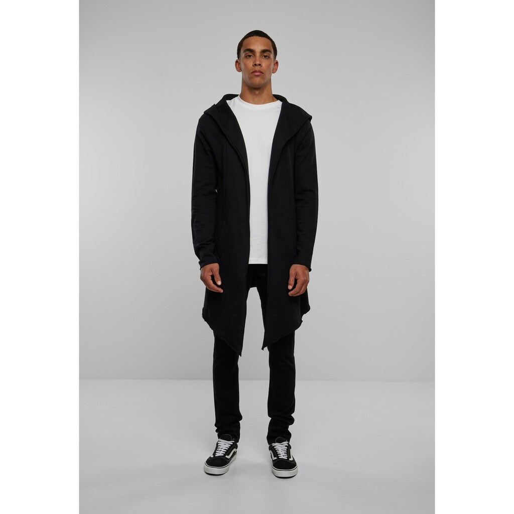 URBAN CLASSICS Strickfleecejacke »Urban Classics Herren Long Hooded Open Edge Cardigan«, (1 St.), mit Kapuze