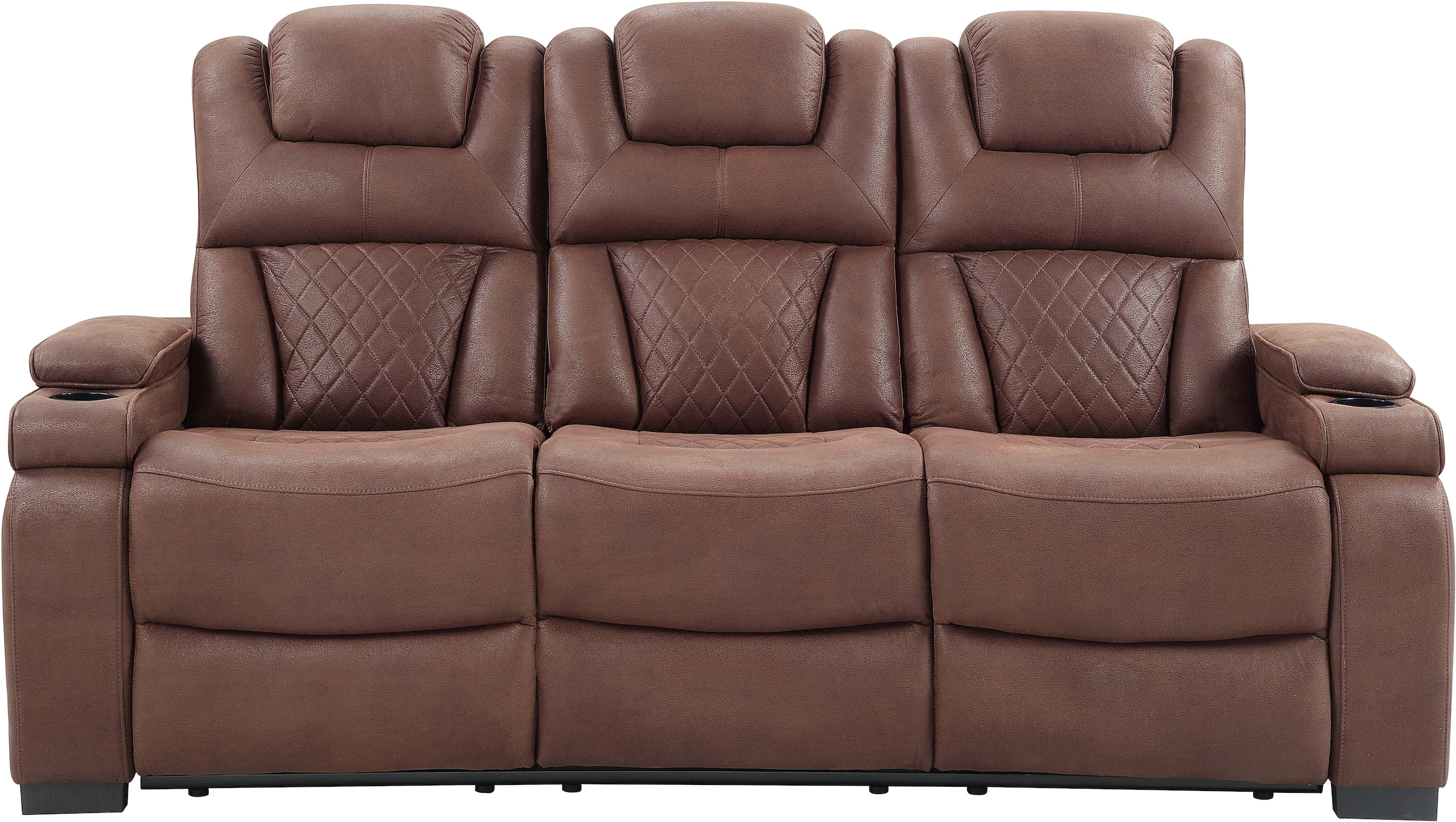 ATLANTIC home collection 3-Sitzer "Faris, Kinosofa, inkl. Relaxfunktion, B: 208cm" Zwei Relaxfunktionen, klappbare Konsole mit Getränkehalter