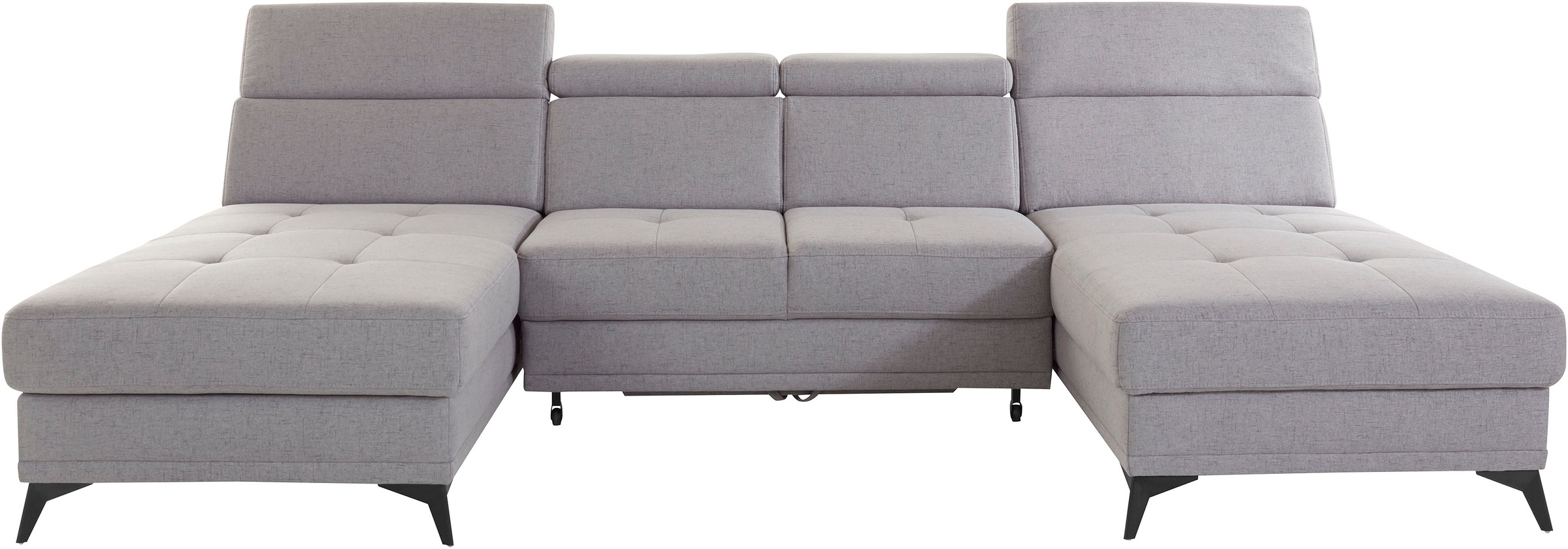 Home affaire Wohnlandschaft "Cardiz U-Form" inkl.Kopfteilverstellung und Fe günstig online kaufen