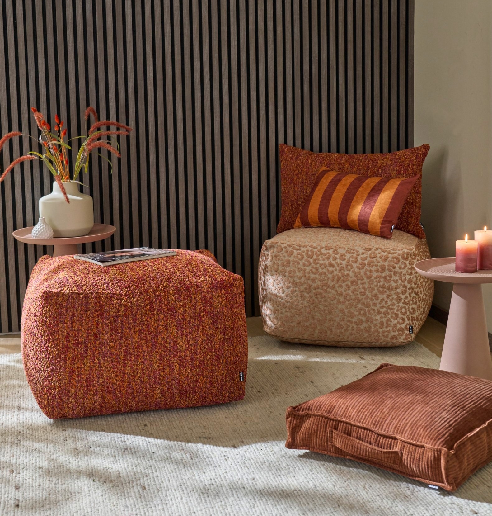 H.O.C.K. Sitzauflage »Jonny« Cordkissen inkl. Füllung, 50x50x10cm, Matratzenkissen, strukturiert