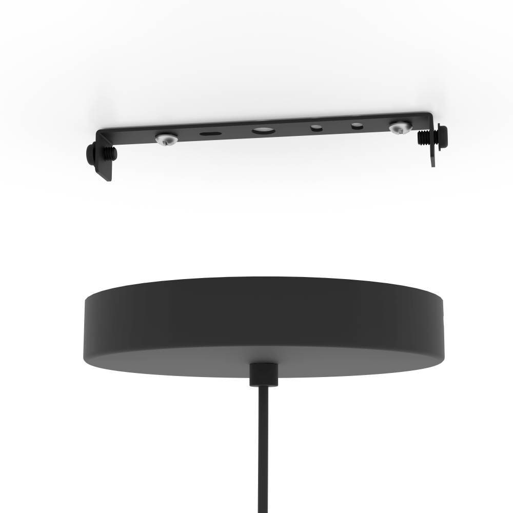 EGLO Hängeleuchte »GINESTRONE-Z Hängelampe schwarz, ZigBee 3.0, Timer, Pendelleuchte«, 1 flammig, Leuchtmittel LED-Modul | LED fest integriert, App / Sprachsteuerung Alexa, ‎110x45x45cm, exkl. Fernbedienung