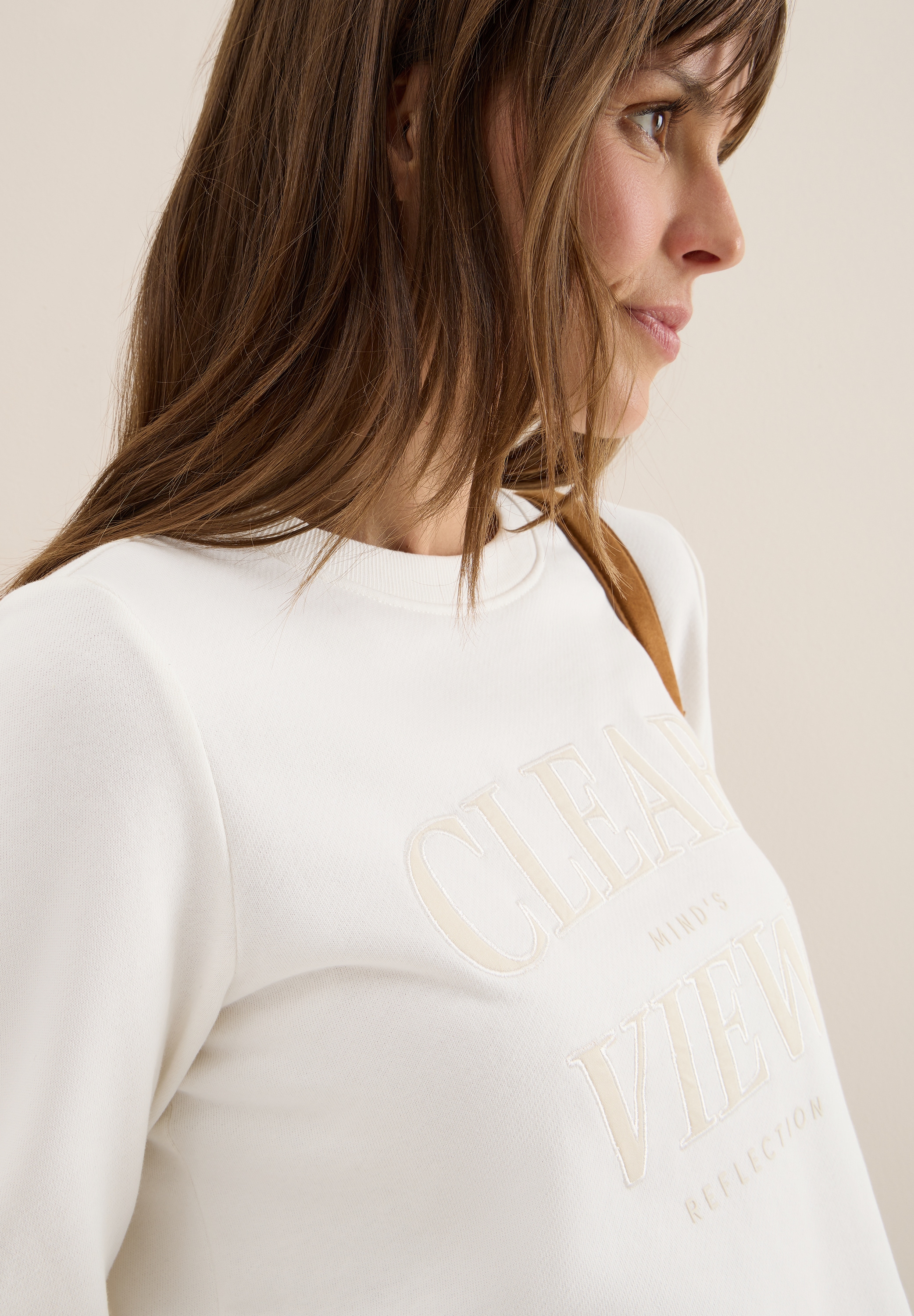 Cecil Sweatshirt, mit Wording Artwork