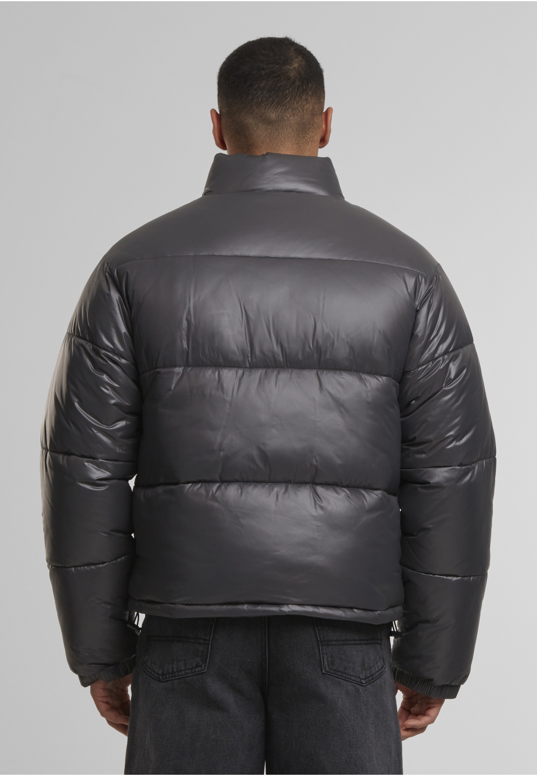 URBAN CLASSICS Winterjacke »Urban Classics Shiny Puffer Jacket« 1 Stk. tlg. ohne Kapuze