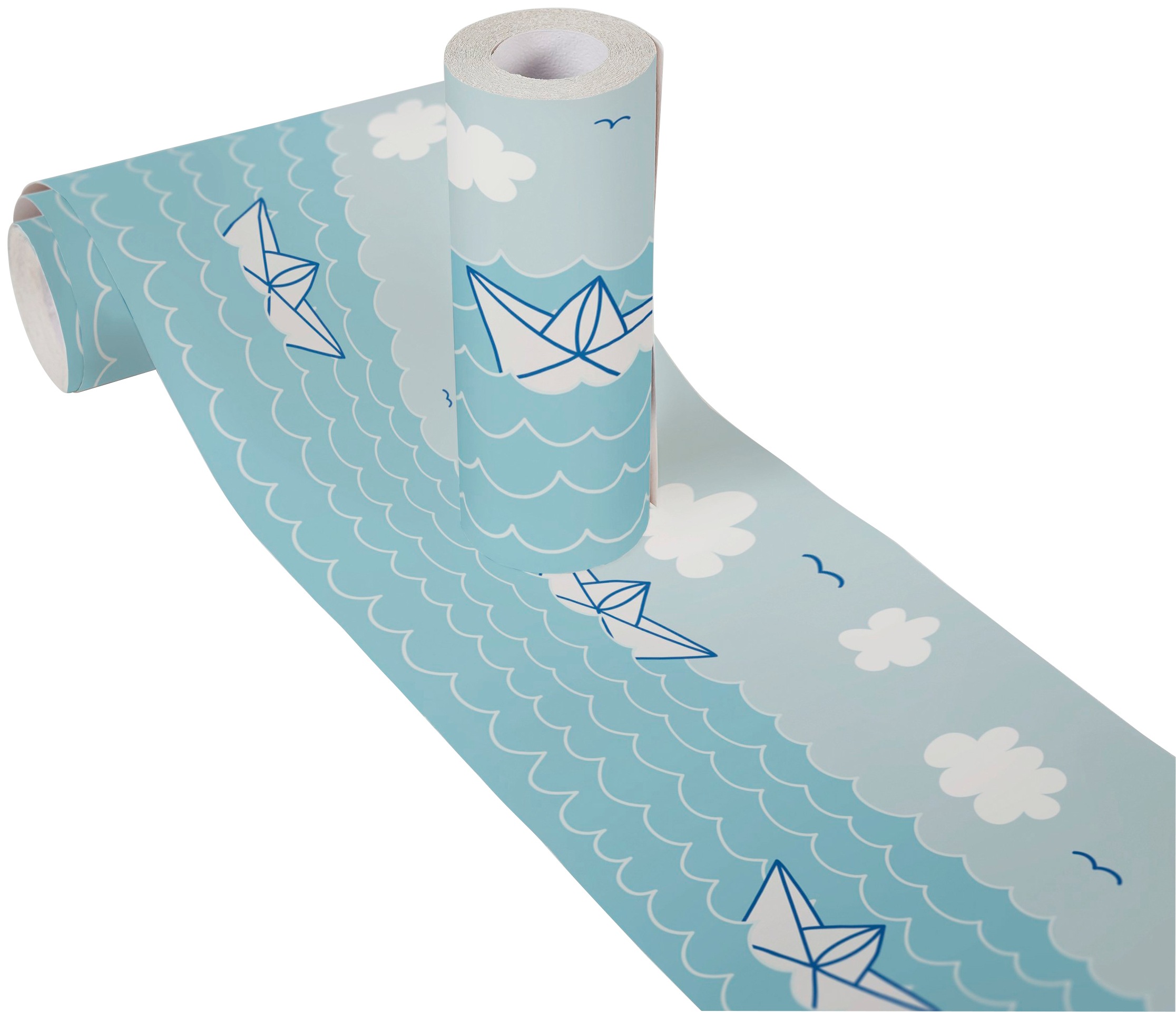 A.S. Création Bordüre »Paper Boat Love«, Motiv-abstrakt-naturalistisch, Papier Wand Schräge Tür Borte Wohnzimmer Schlafzimmer Küche Design