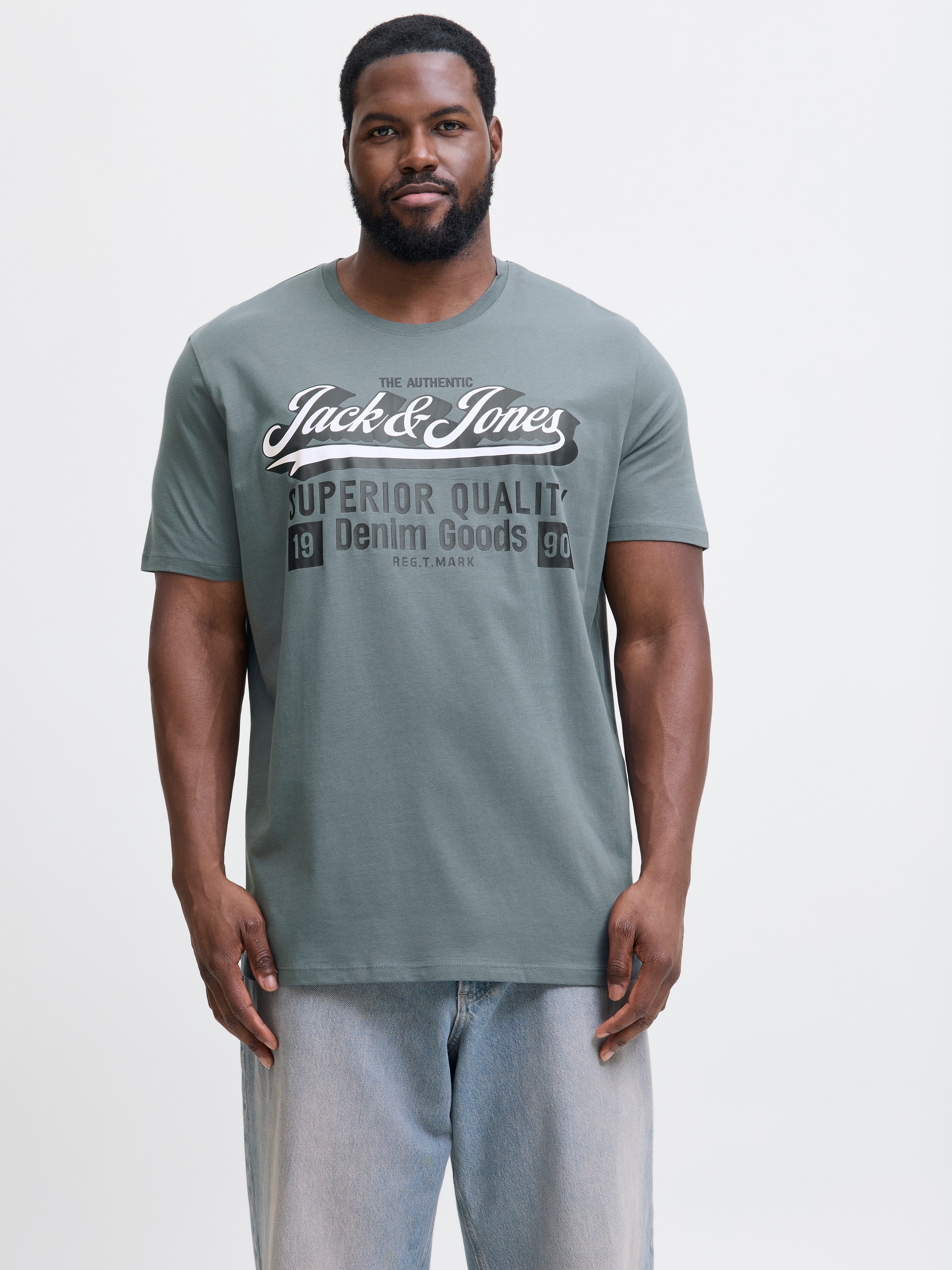 Jack & Jones PlusSize T-Shirt "JJELOGO TEE SS ONECK 2 COL AW25 NOOS PLS" günstig online kaufen
