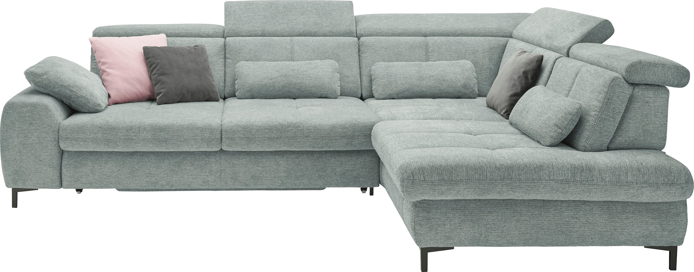 set one by Musterring Ecksofa Kaltschaumpolsterung, Flachgewebe, whlw. mit Funktionen, Sitzhöhe 49