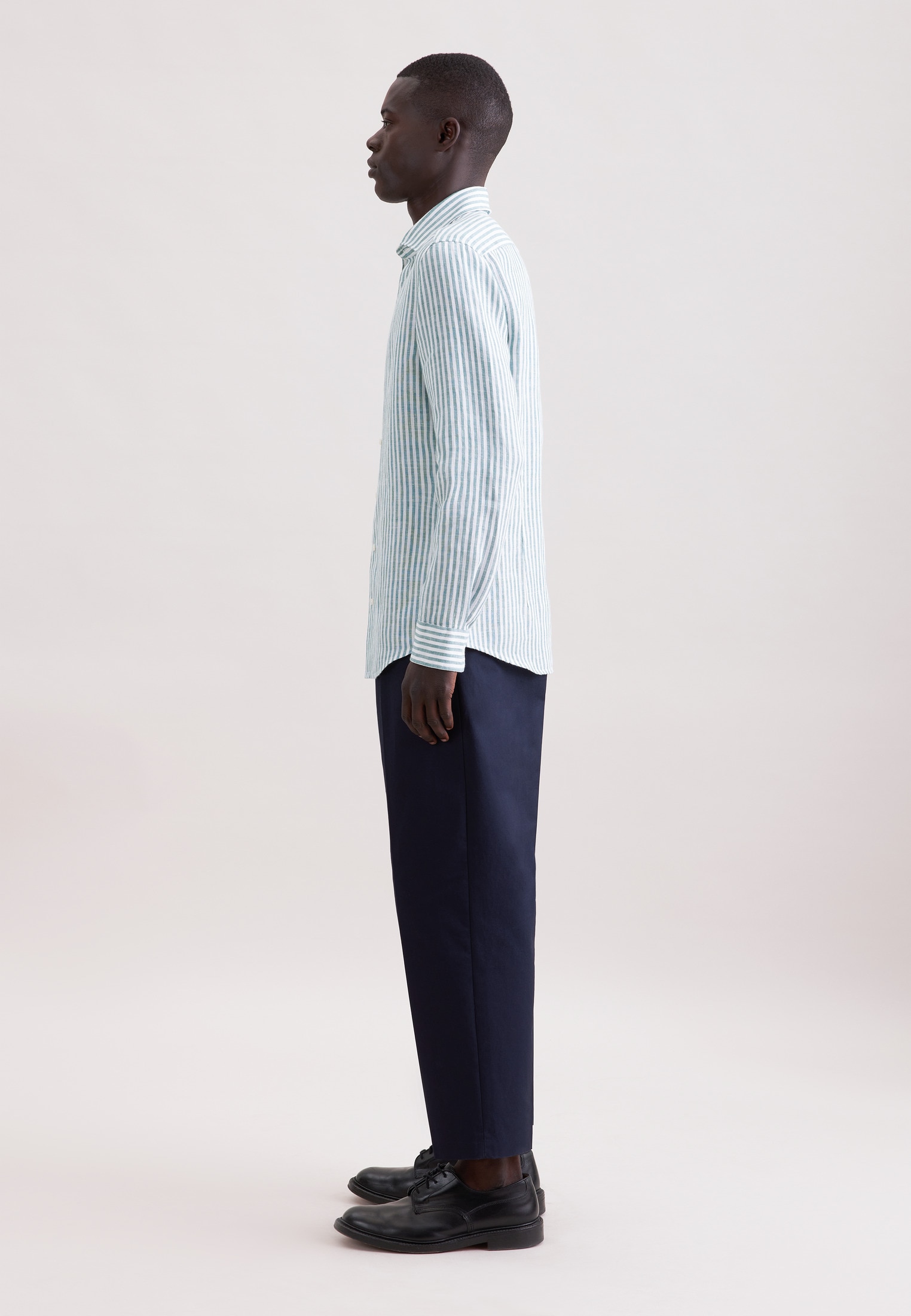 seidensticker Leinenhemd »Schwarze Rose« Slim 1/1 Kentkragen Gestreift