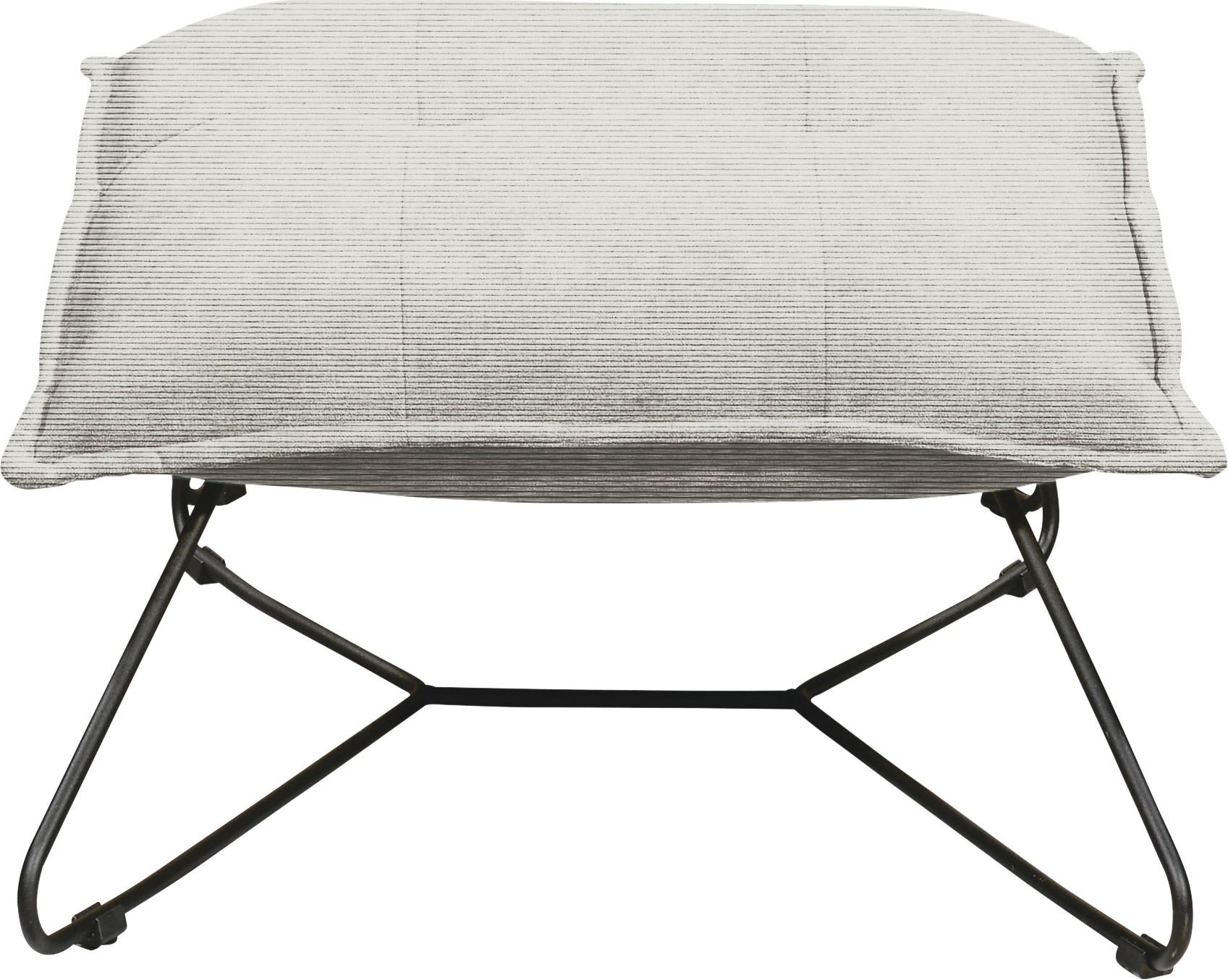 ED EXCITING DESIGN Hocker "Vico", mit Design-Gestell aus schwarzem Metall, günstig online kaufen