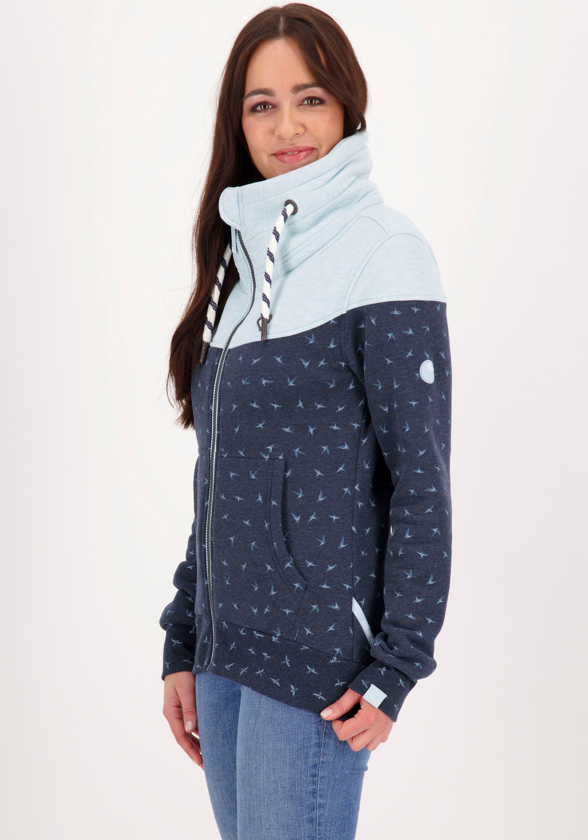 Alife & Kickin Sweatjacke »ValinaAK B« mit hohem regulierbaren Stehkragen in toller Sweat-Qualität