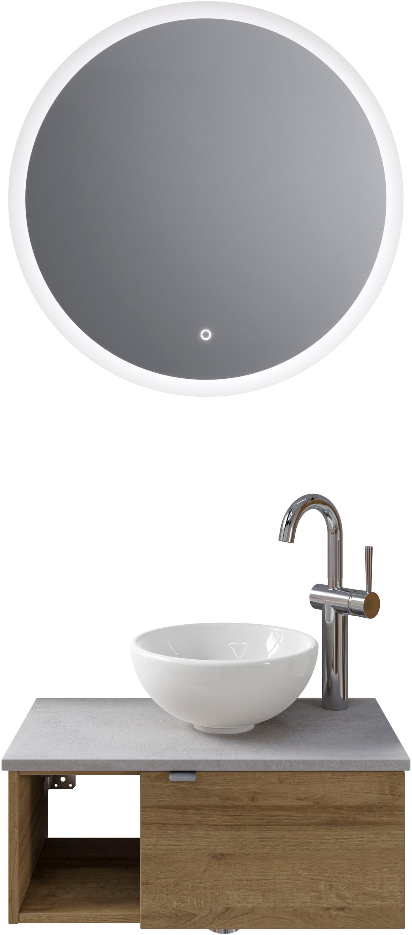 Saphir Badmöbel-Set "Serie 6915" 4 Stk. tlg. Gäste-Bad, 70 cm breit, mit LE günstig online kaufen