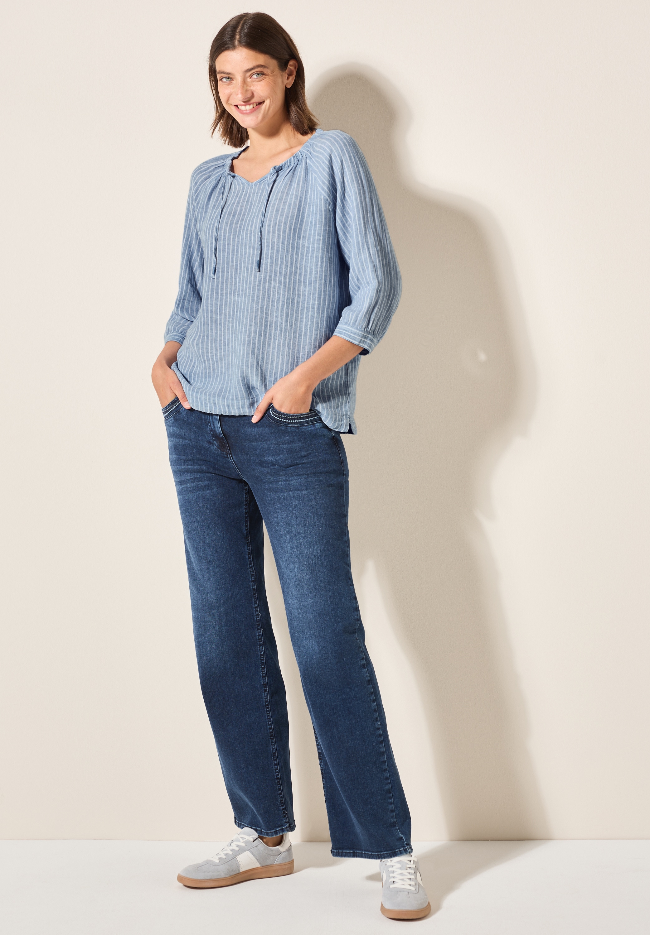 Cecil Klassische Bluse, mit 3/4 Ärmeln