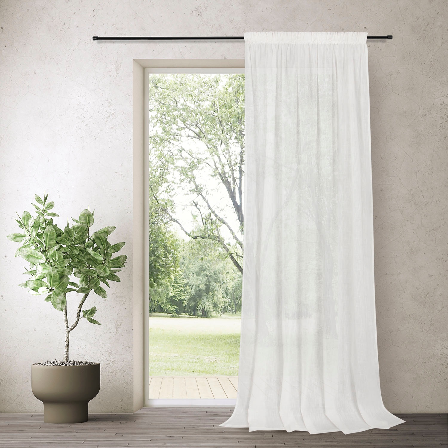 Feel of Nature Gardine »Freja« Kräuselband 1 Stk. tlg. HxB: 245x140