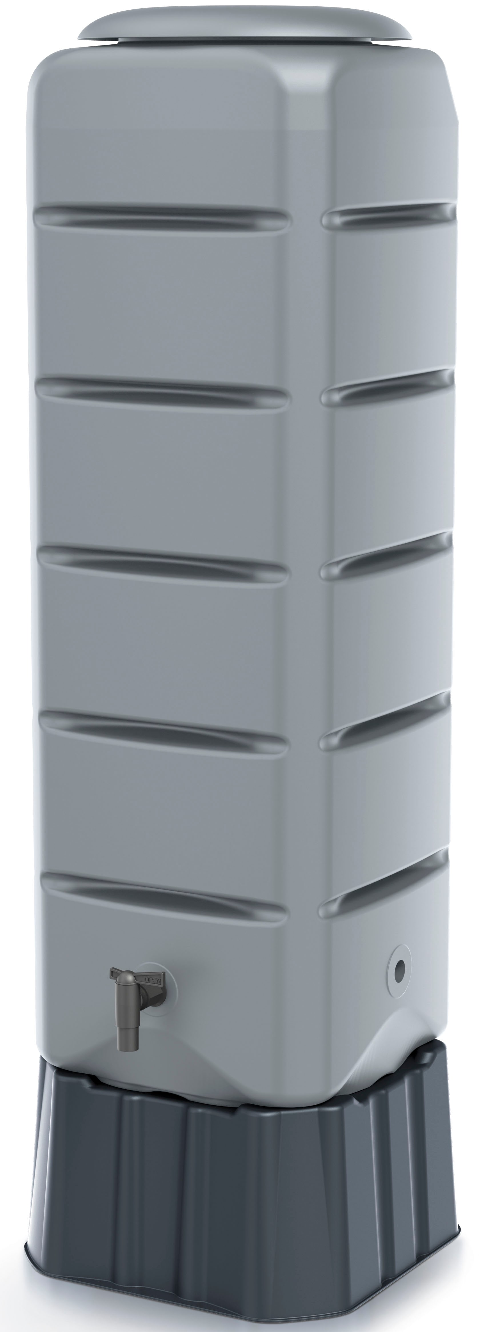 Regentonne PROSPERPLAST, B:130,5cm H:39,6cm T:39,6cm, grau, Polyethylen, Garten, Regentonnen, "Tenso"