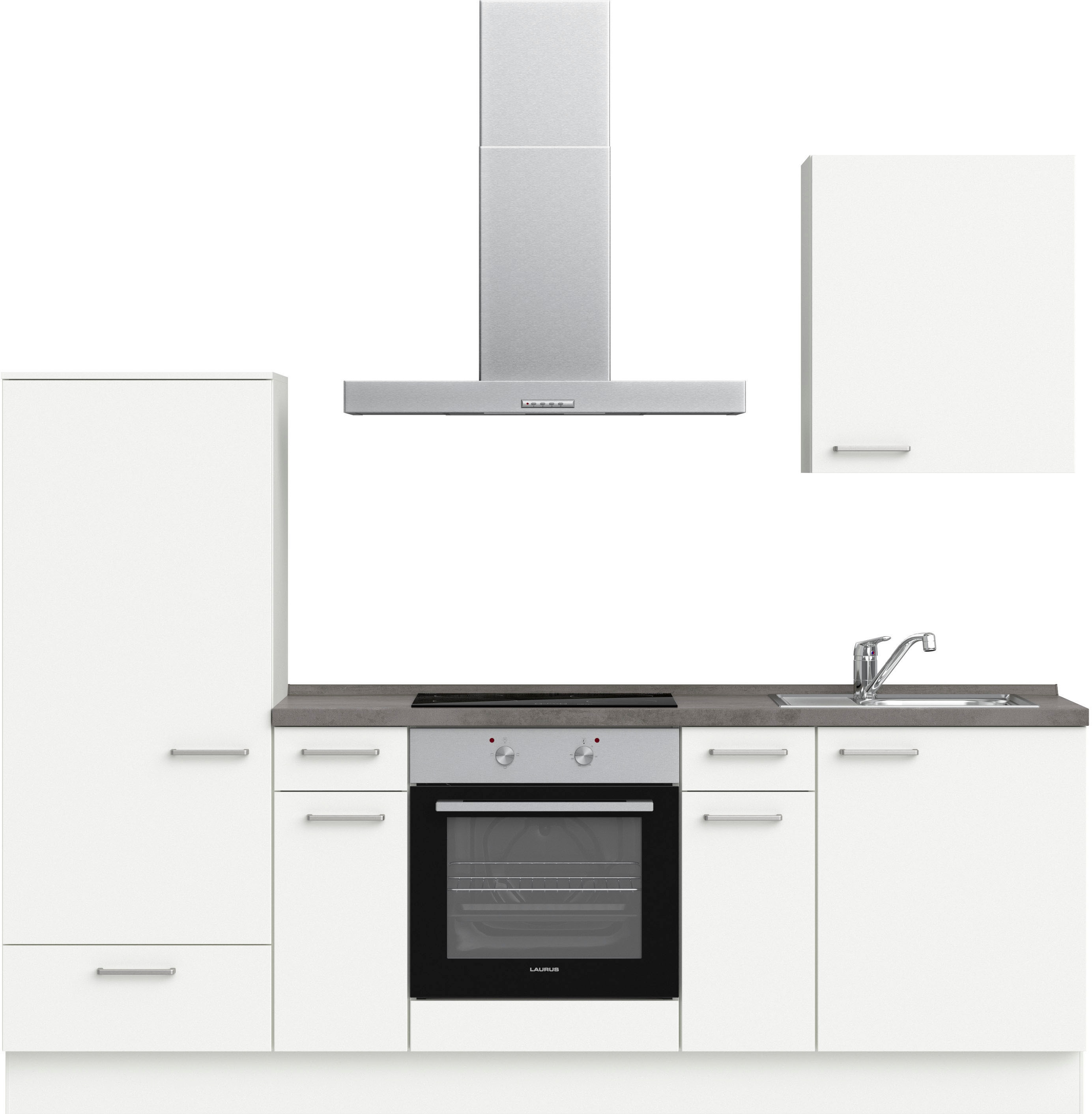 nobilia ""Touch I", NEU: individuell anpassbar mit gratis Profi-Beratung" vormontiert, Breite 240 cm, Ausrichtung wählbar, wahlw. mit E-Geräten
