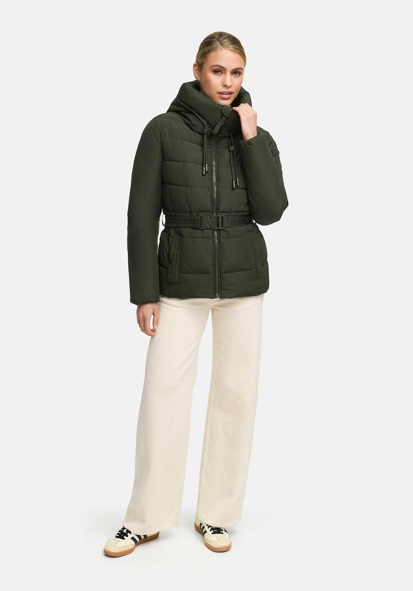 Marikoo Winterjacke »Himee«, Taillengürtel mit robuster Klickschnalle