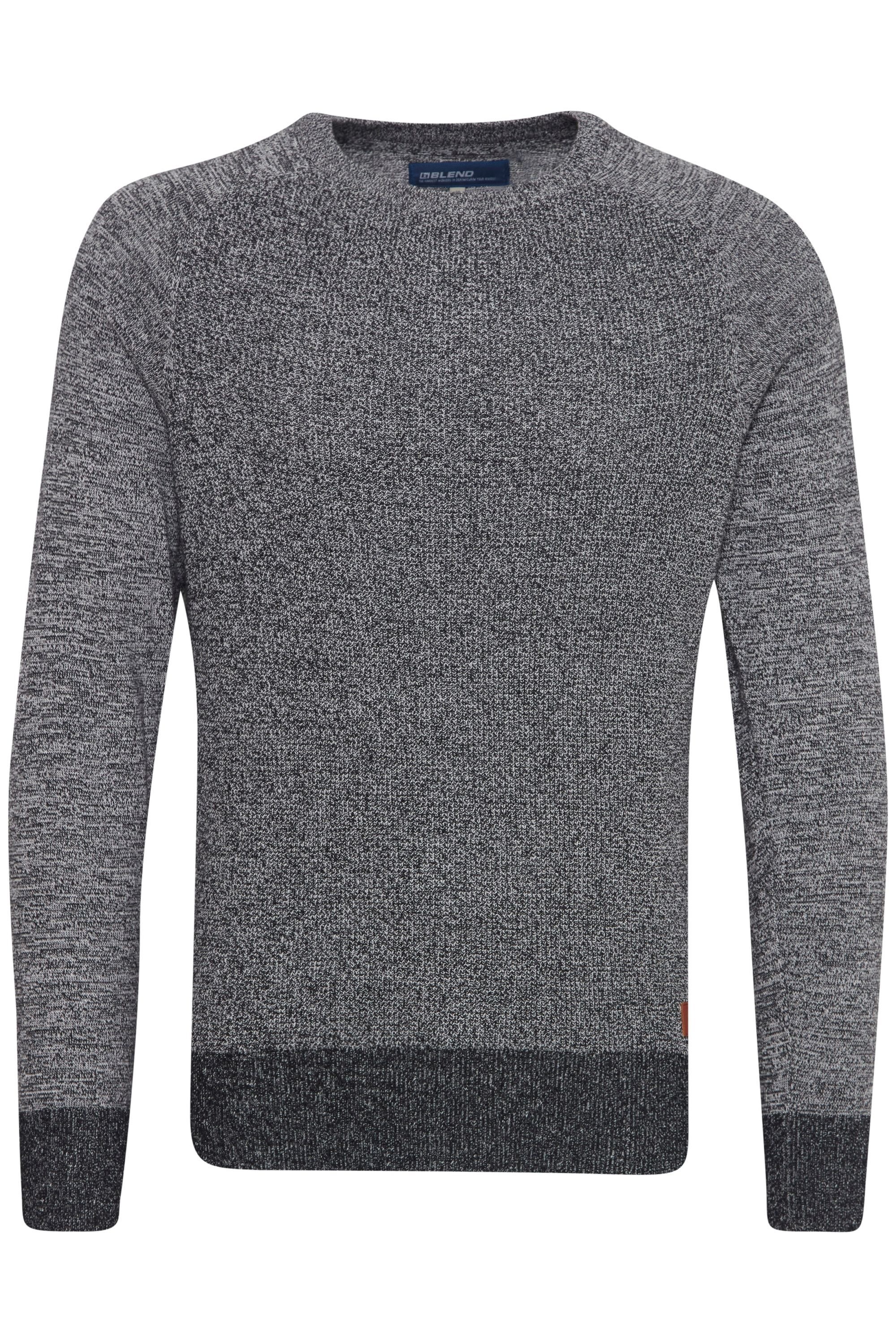 Blend Rundhalspullover "BHGandolf" Strickpullover mit farblich abgesetzten günstig online kaufen