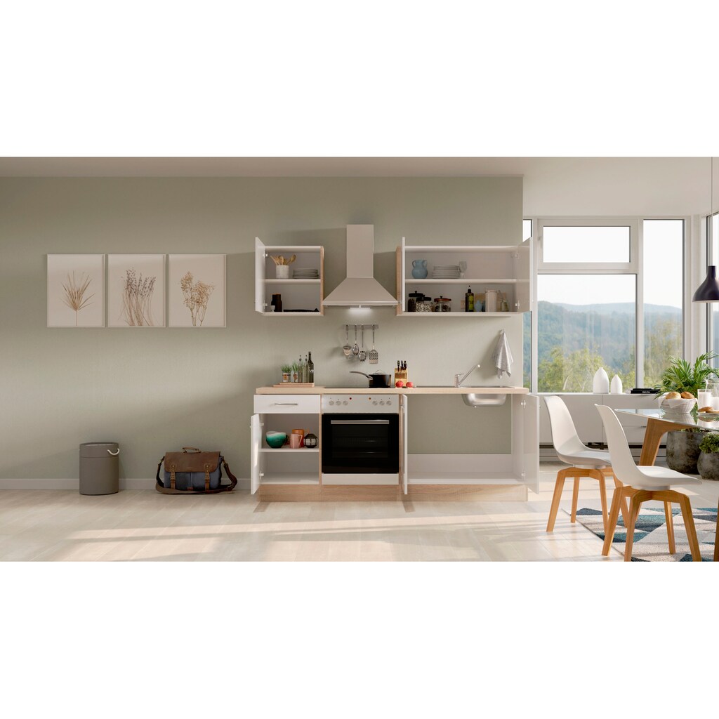 Flex-Well Küche »Florenz«, wahlw. mit E-Geräten, Breite 210 cm