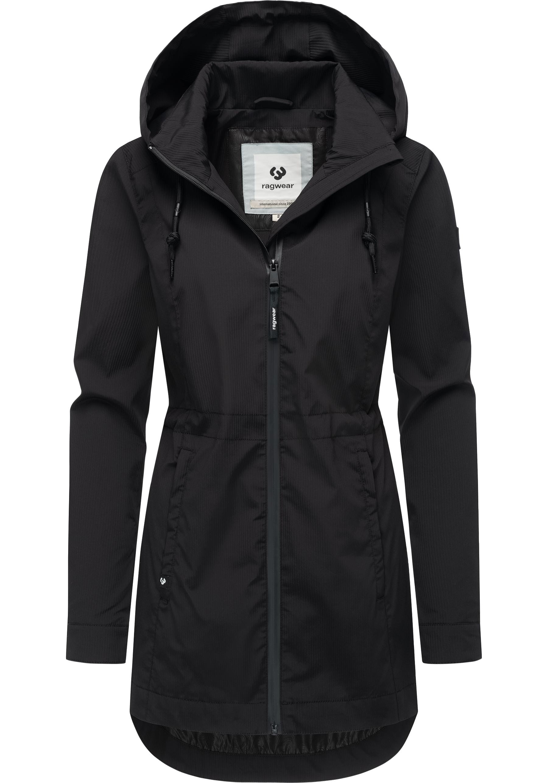 Ragwear Kurzmantel »Dakkota B«, Übergangsjacke wasserdicht mit feiner Rillenstruktur