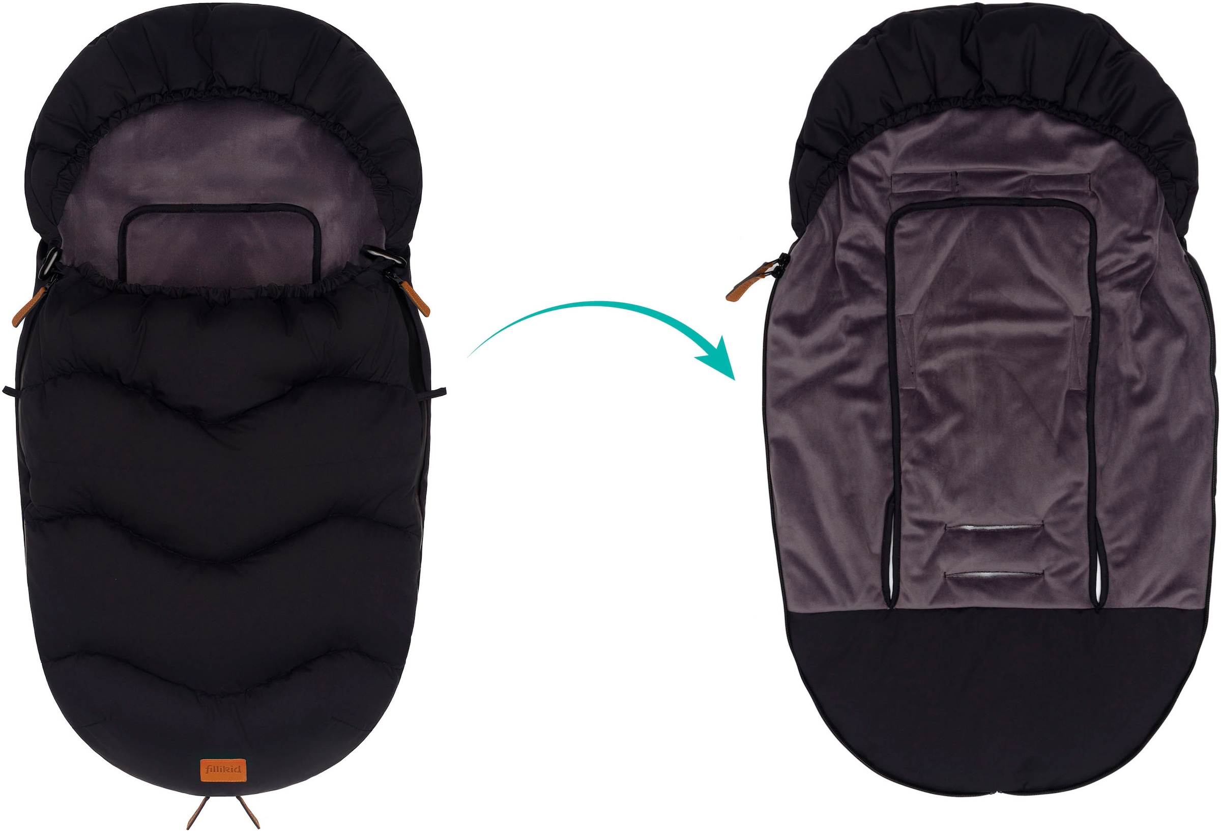 Fillikid Fußsack »Nuptse Gr.0 Winterfußsack, schwarz«