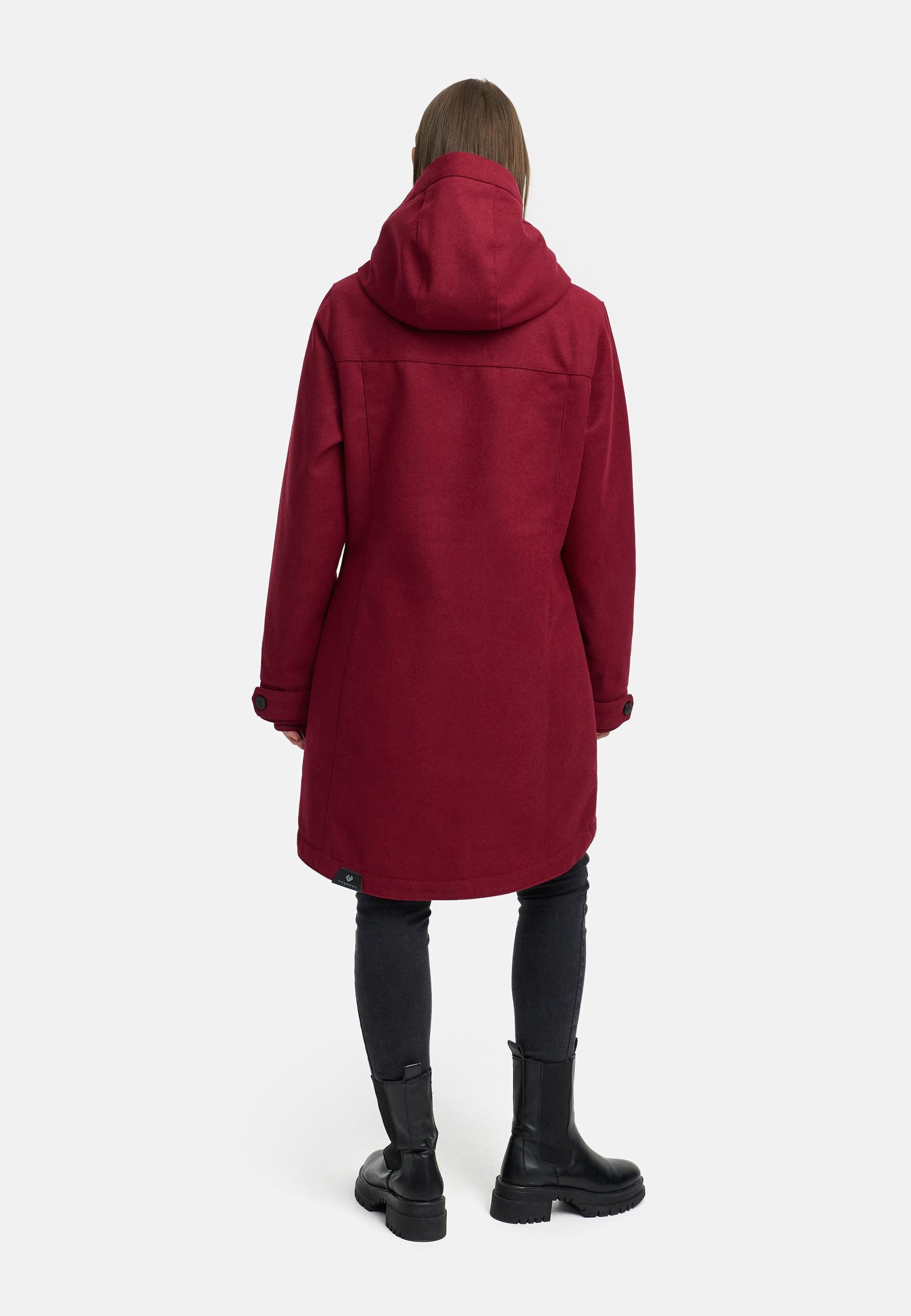 Ragwear Wintermantel »Jannisa Coat« Klassischer Damen Kurzmantel mit Kapuze