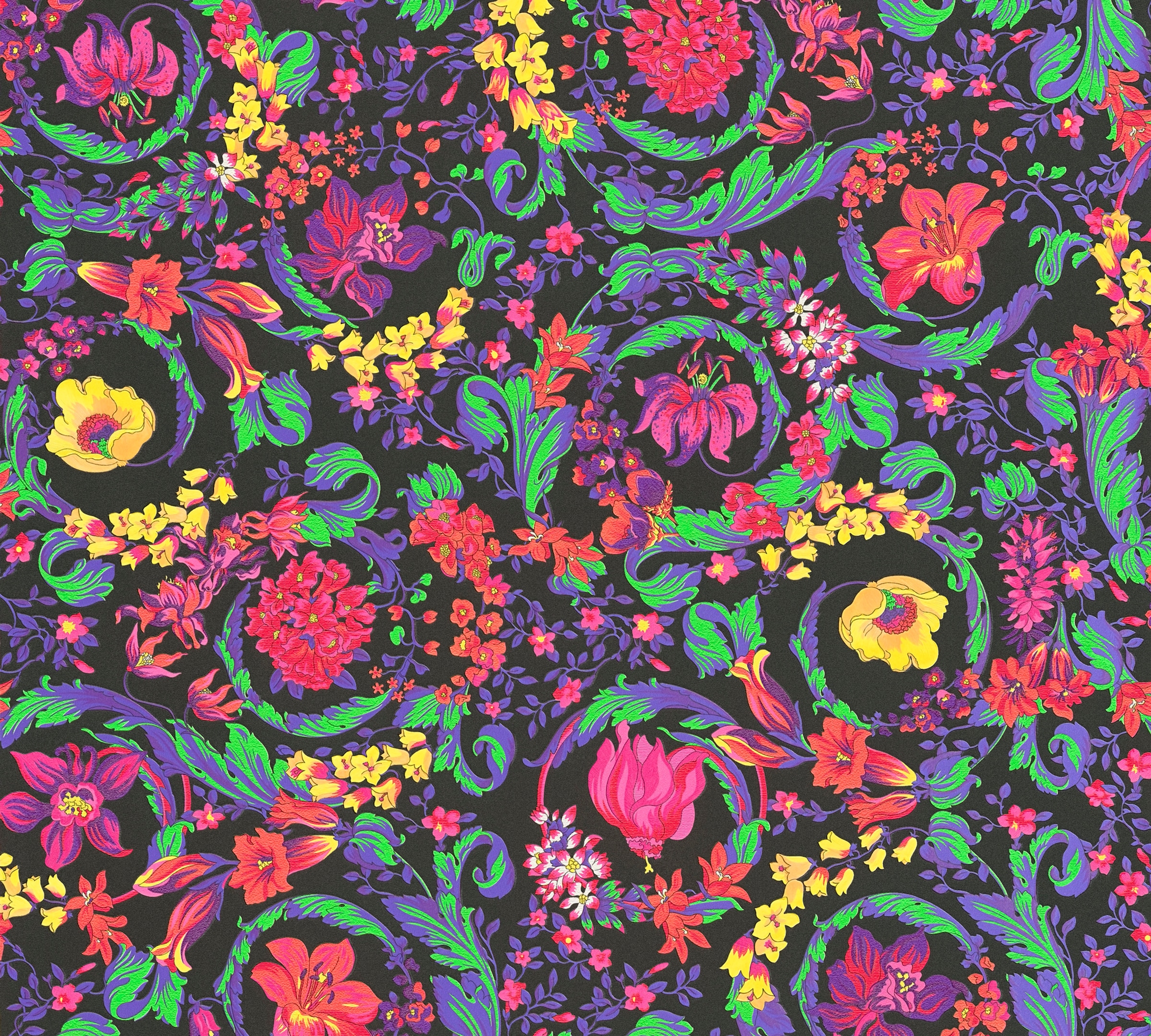 Versace Vliestapete "Wallpaper Versace 5 Floral" abstrakt gemustert leicht glänzend leicht strukturiert Designertapete Tapeten Wohnzimmer Schlafzimmer Küche Flur Design Optik