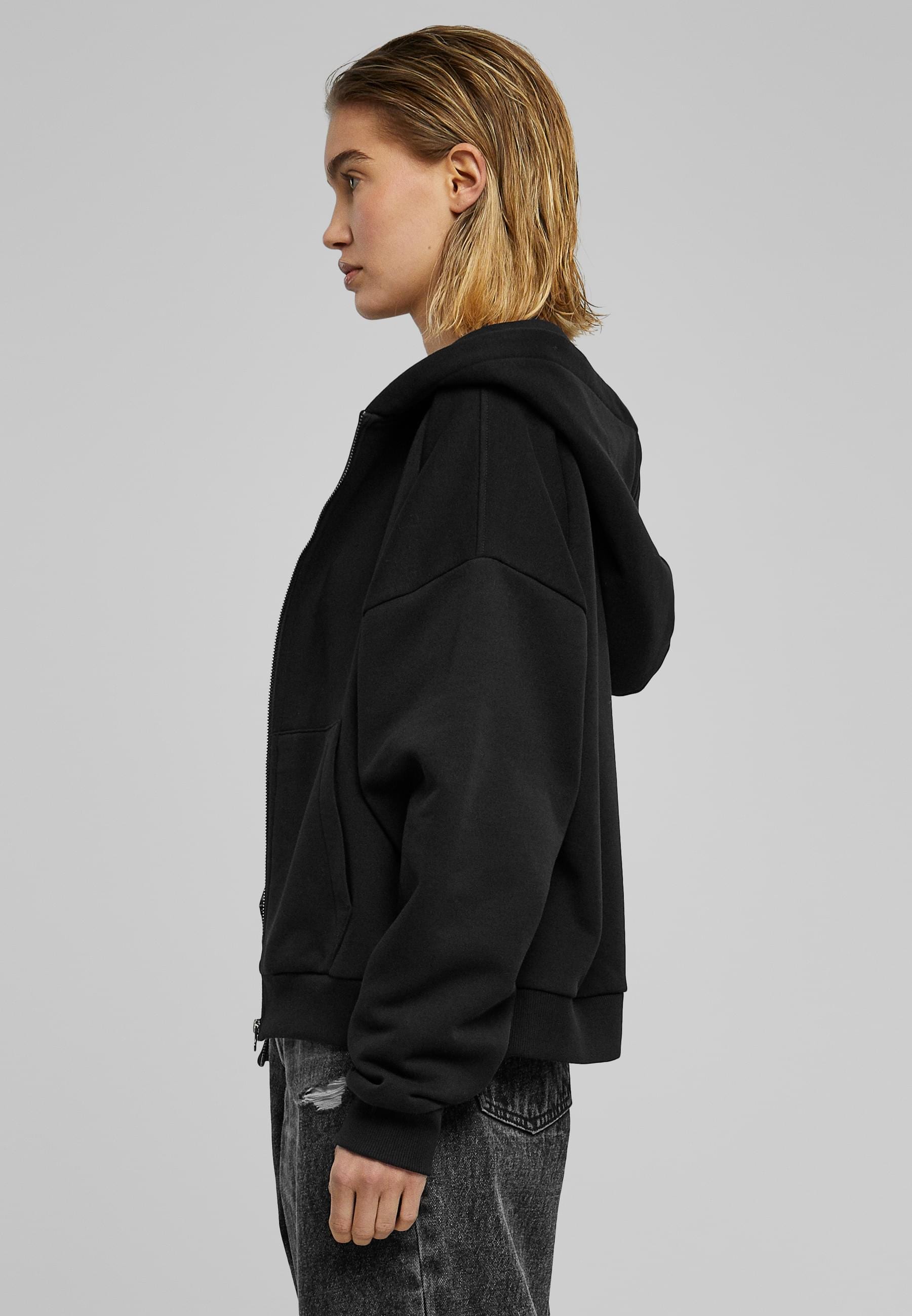 URBAN CLASSICS Sweatjacke »Urban Classics Damen Ladies Boxy Zip Hoody«