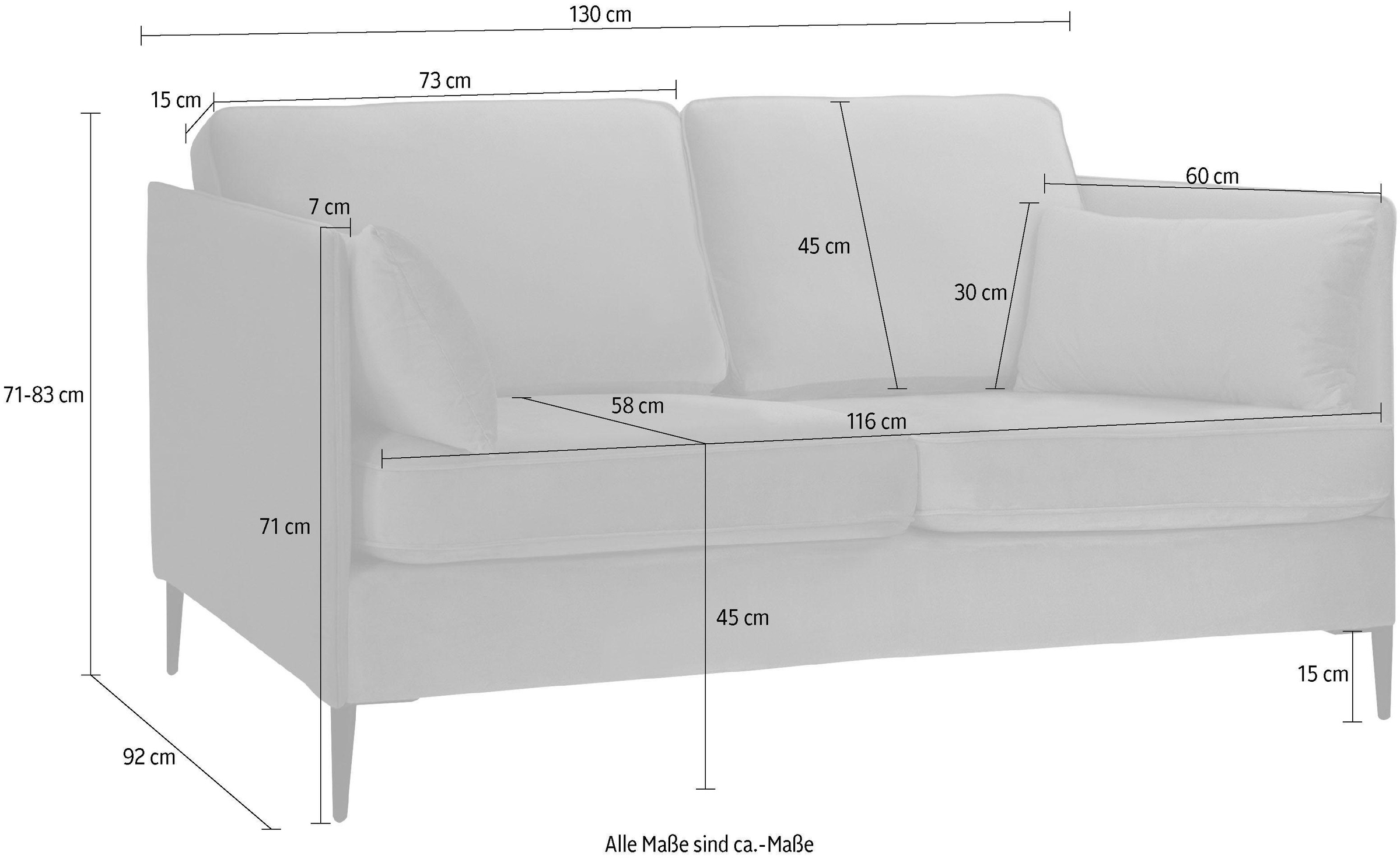 Home affaire "Light" inklusive loser Zierkissen, mit schmalen Armlehnen und günstig online kaufen