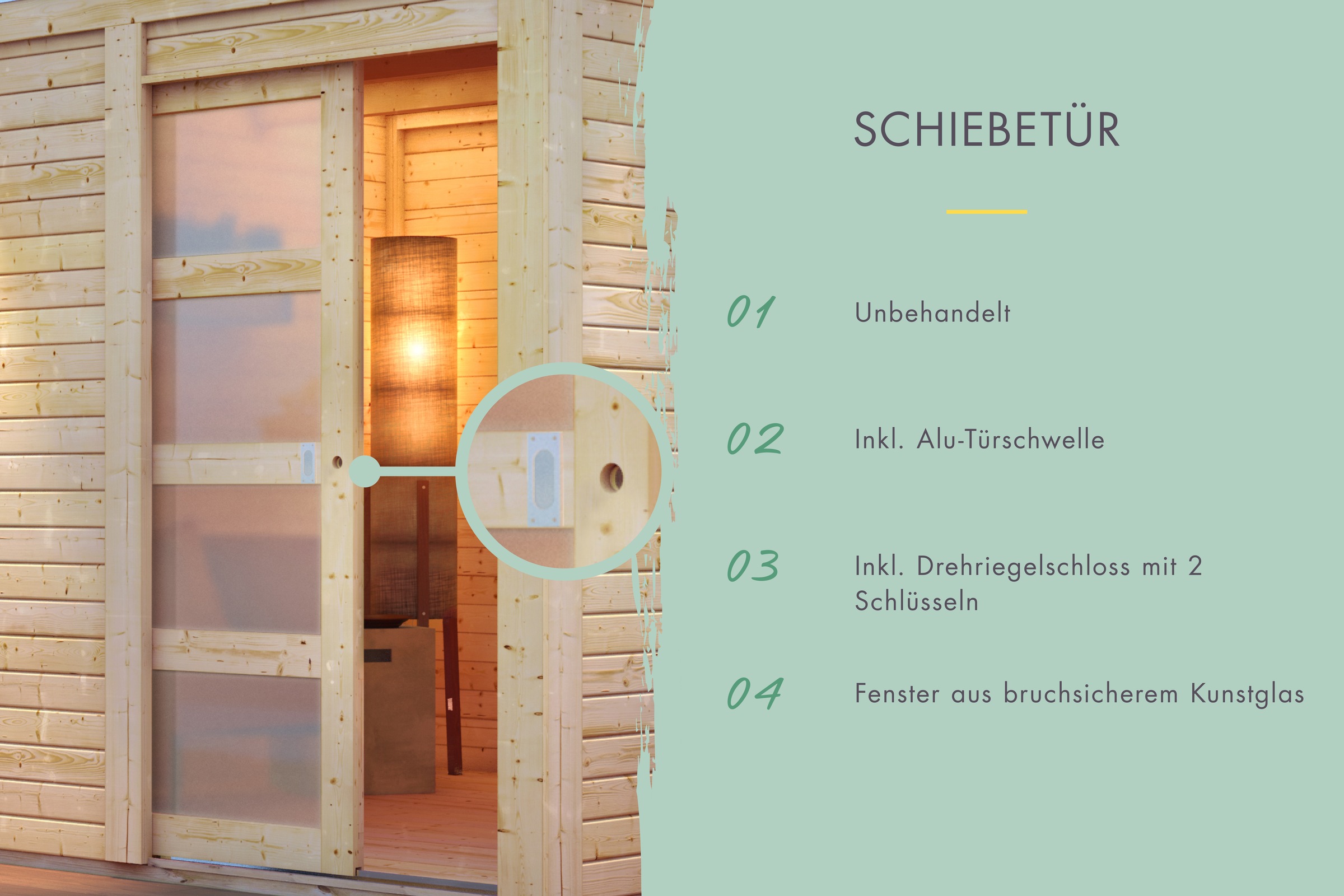 Thumbnail - KONIFERA Gartenhaus "Cubus 1" inkl. Anbaudach