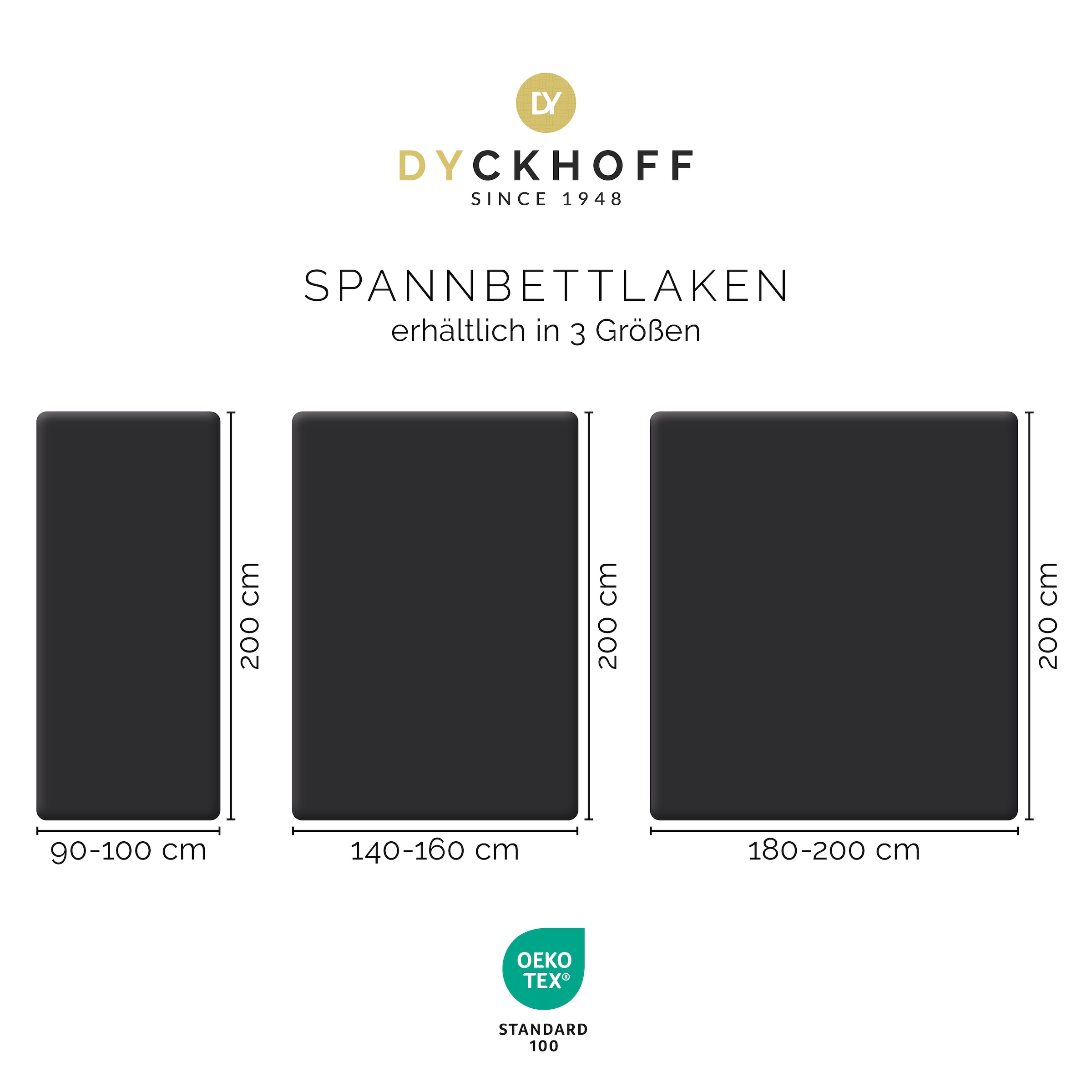 Dyckhoff Spannbettlaken »Uni« Angenehm weich, besonders flexibel, bis 25cm Matratzenhöhe