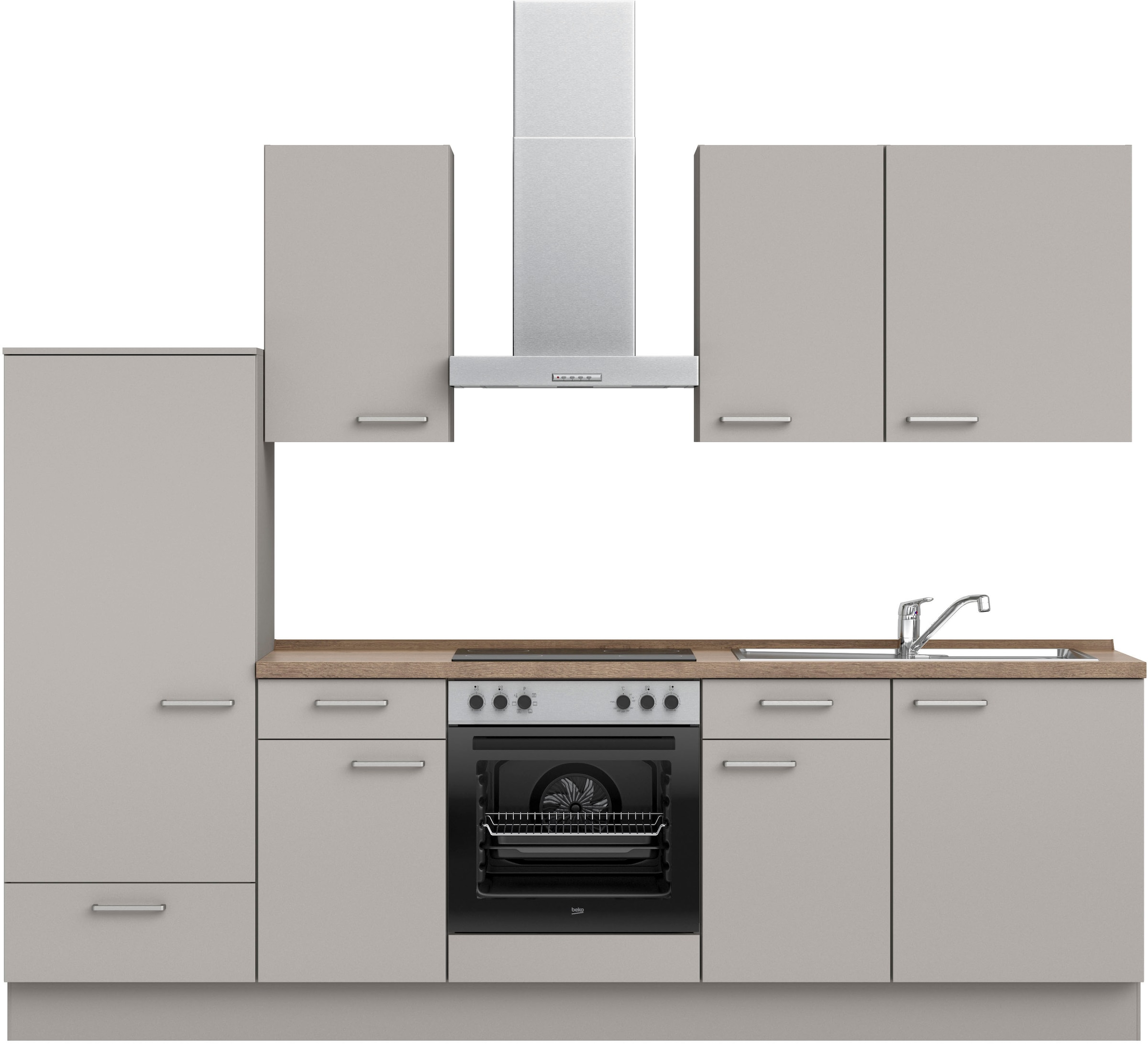 nobilia 1100000002199 ""Touch I", NEU: individuell anpassbar mit gratis Profi-Beratung" vormontiert, Breite 270 cm, Ausrichtung wählbar, wahlw. mit E-Geräten