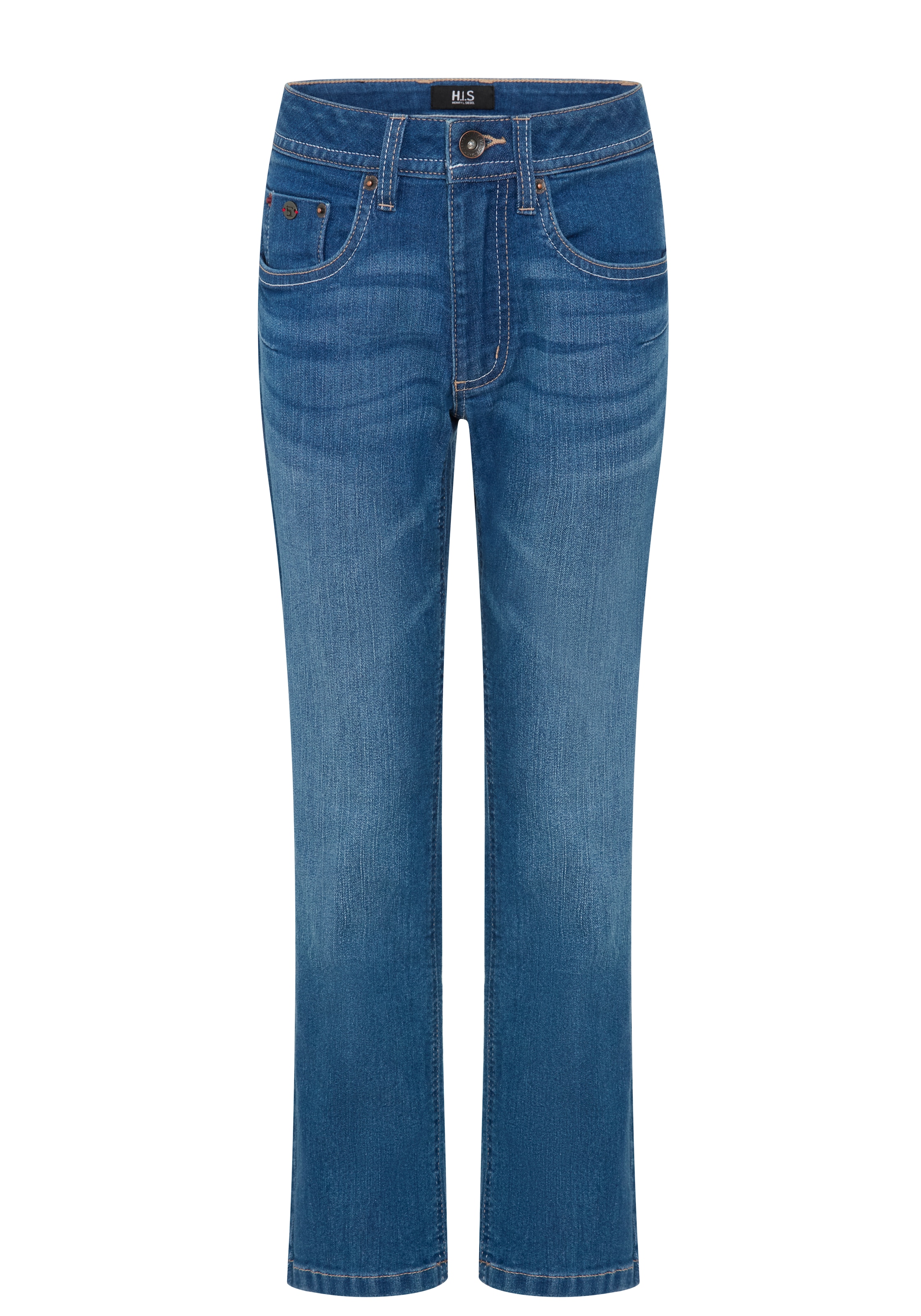 H.I.S Relax-fit-Jeans »H.I.S Stretchjeans in gerader Form für Jungen« Für TEENS. Gerade Jeans in authentischer Waschung