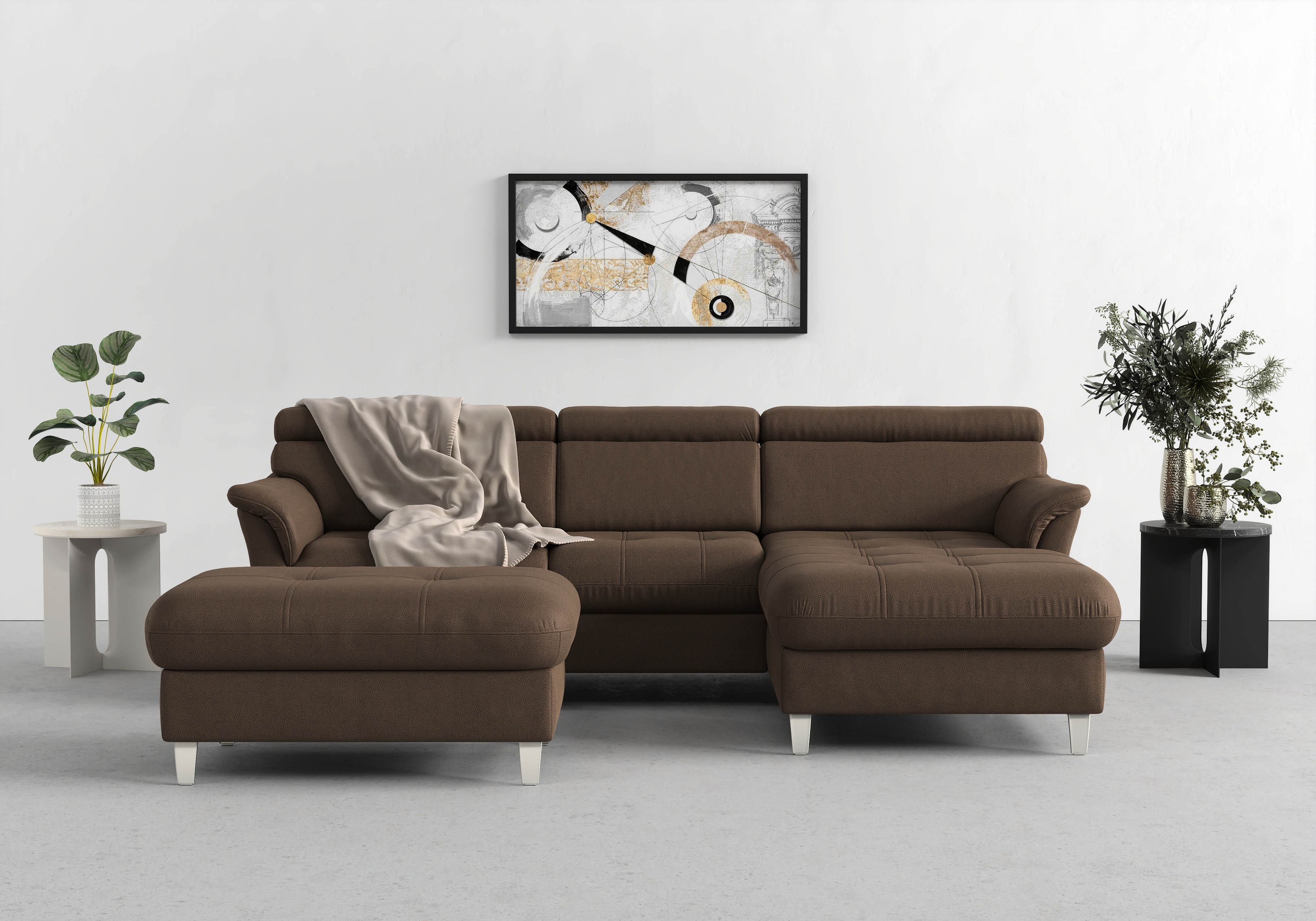 sit&more Ecksofa "Marano L-Form" inklusive Kopfteilverstellung, optional Schlaffunktion & Bettkasten