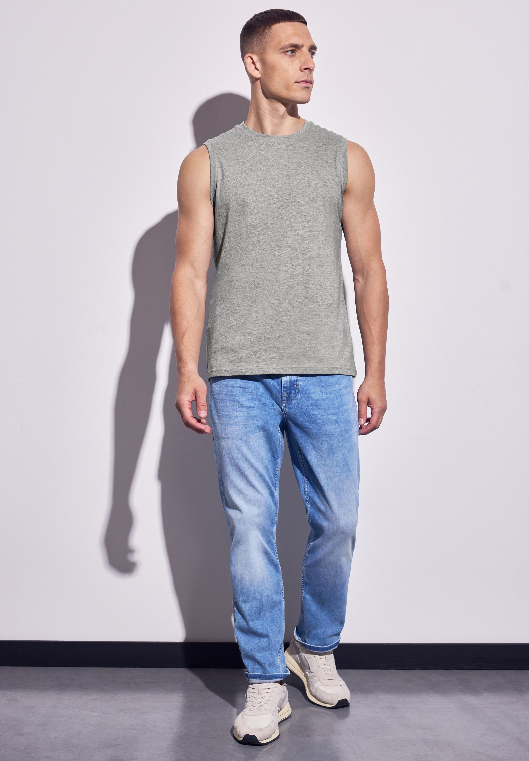 STREET ONE MEN Tanktop, mit Rundhalsausschnitt