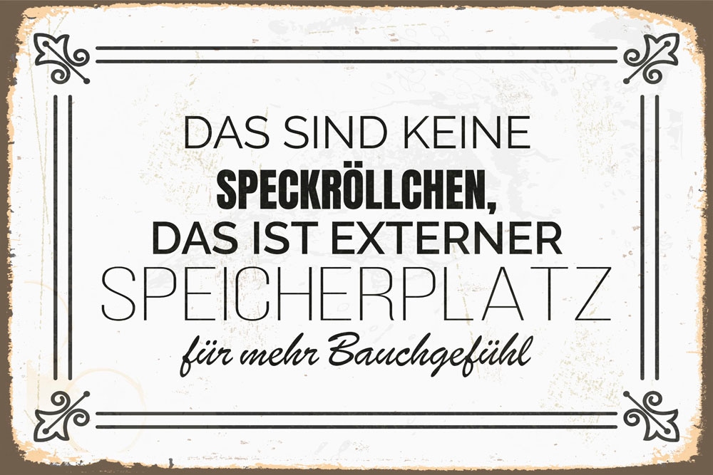 queence Metallbild »Externer Speicherplatz«, Schriftzüge-Schriftzug, (1 St.), Stahlschilder