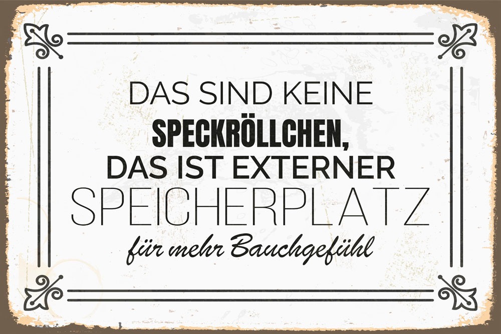 queence Metallbild "Externer Speicherplatz", Schriftzüge, (1 St.), Sprüche, günstig online kaufen