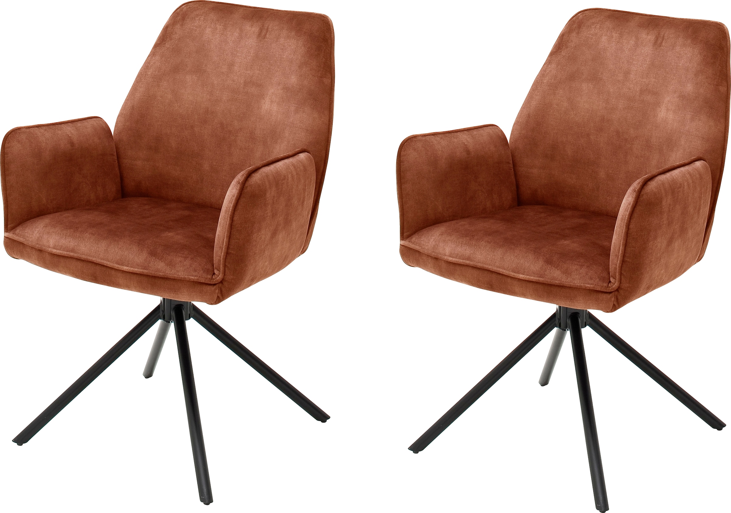 MCA furniture Esszimmerstuhl "Ottawa mit Armlehne" (Set) 2 Stk.Vintage Velo günstig online kaufen