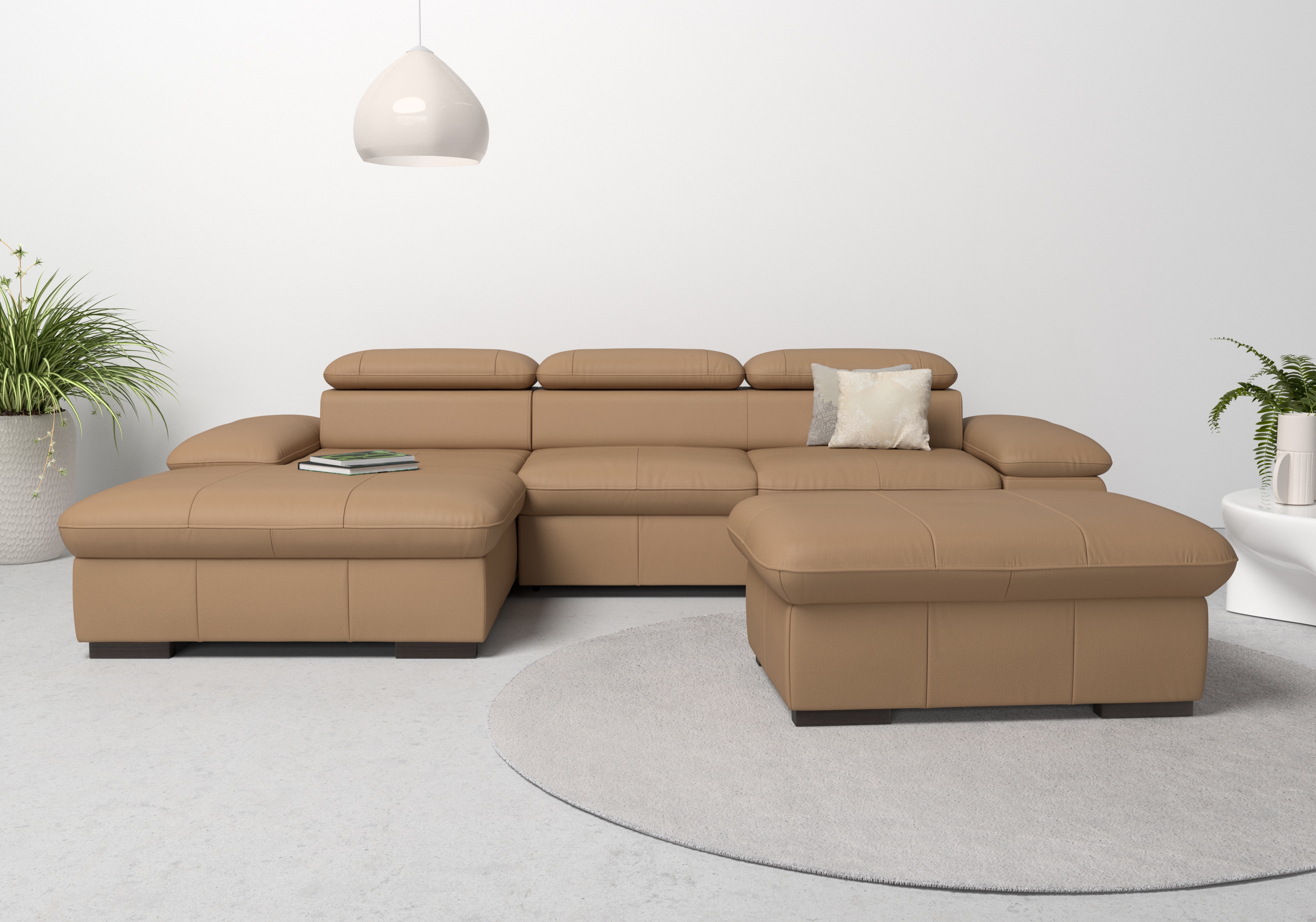 OTTO home Ecksofa "Alberto L-Form" mit Kopfteilverstellung, wahlweise mit Schlaffunktion
