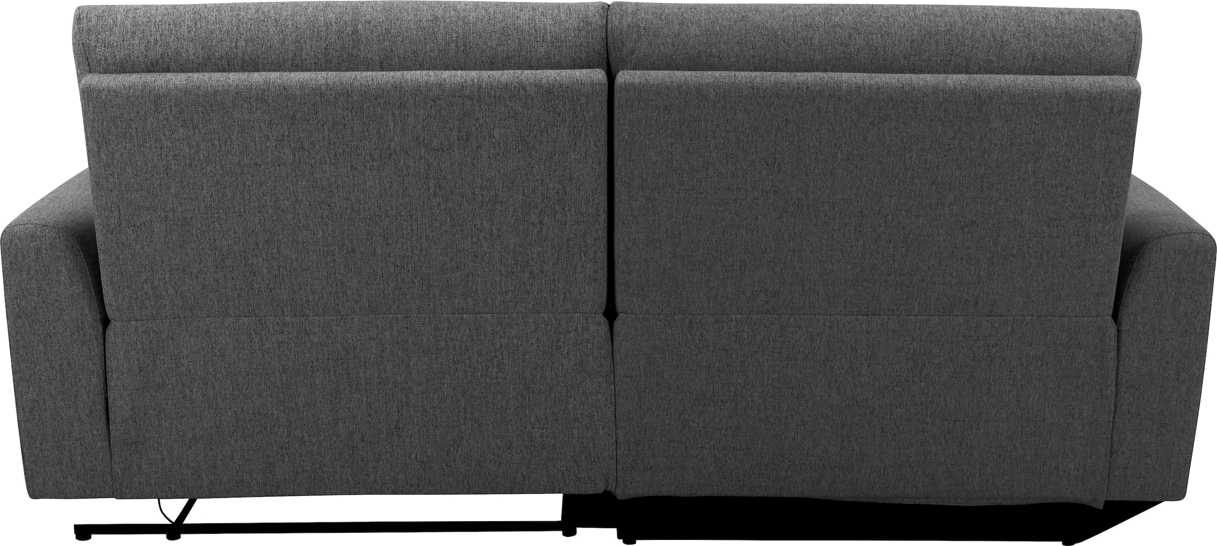 INOSIGN Ecksofa »JENNA, L-Form, 209cm, manuelle u. elektrische Funktion, mit USB A/C,«, Liegefunktion 105°-150°, Federkern, Struktur fein