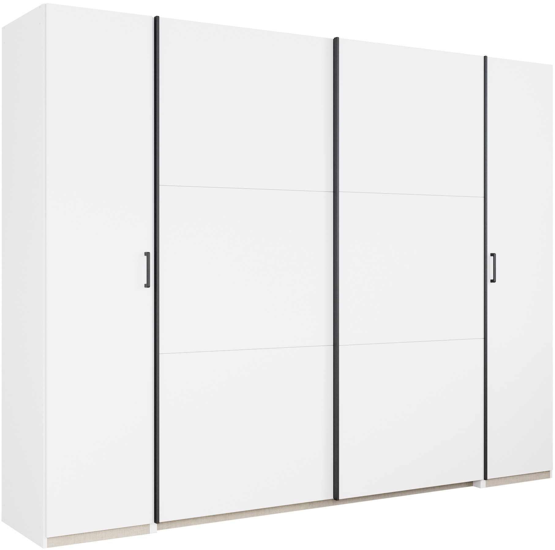 rauch Schwebetürenschrank "Kleiderschrank Drehtürenschrank Schrank Garderobe KRONACH" in 3 Ausstattungen BASIC/CLASSIC/PREMIUM, Breiten 225/268/311/354 cm, mit Dreh- und Schwebetüren und vielen Einlegeböden MADE IN GERMANY