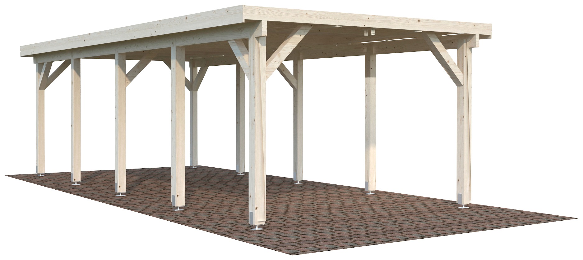 12' x 25' Palmako Karl Wooden Carport (3.6m x 7.6m)