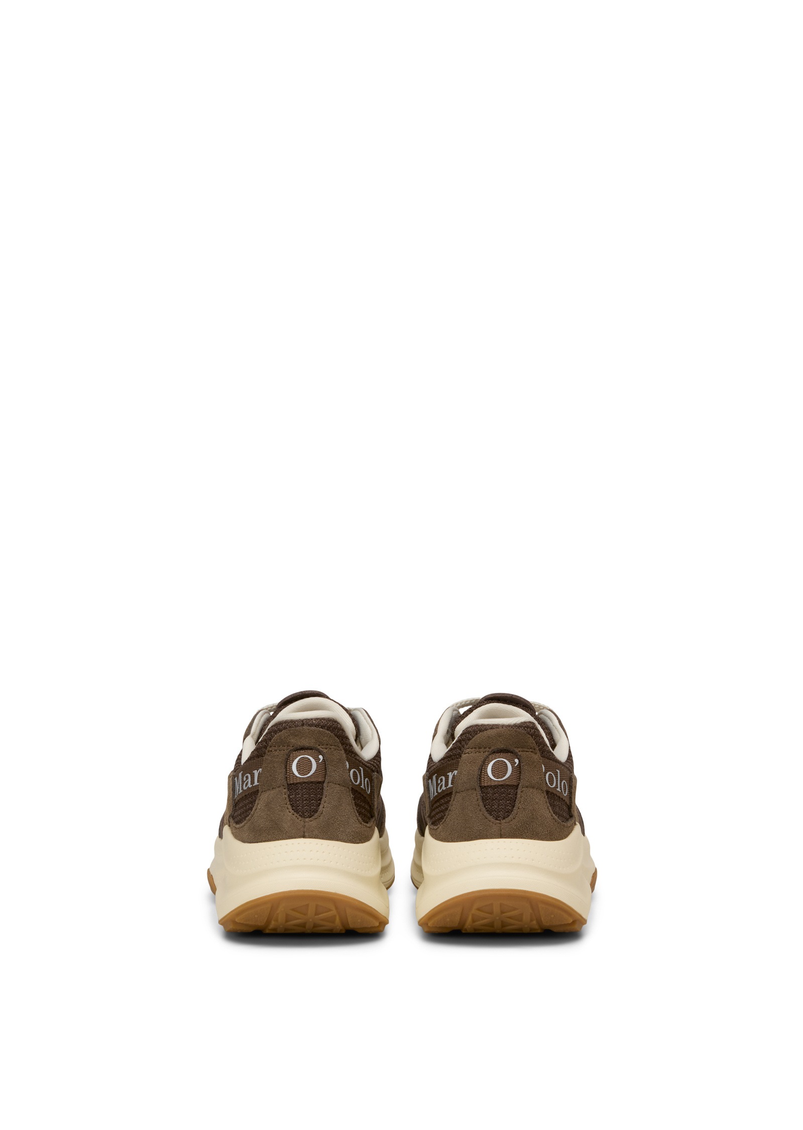Sneaker MARC O'POLO "aus Rindleder mit Mesh-Einsatz", Damen, Gr. 36, burnt coffee, Obermaterial: 80% Leder (Rind), 20% Polyester, unifarben, Schuhe Sneaker 3