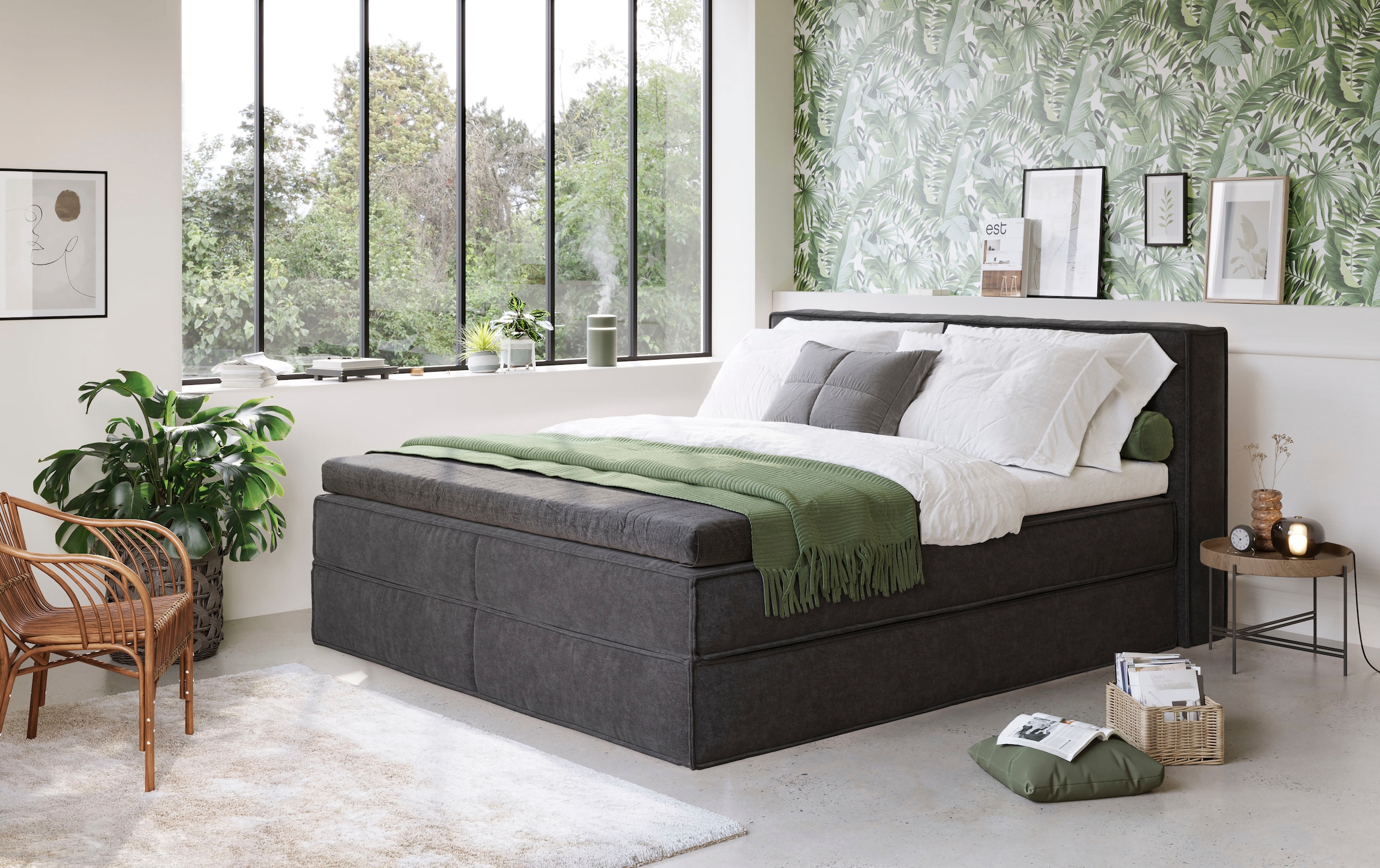 LeGer Home by Lena Gercke Boxspringbett "Addyson", (Härtegrade H2, H3 und H günstig online kaufen