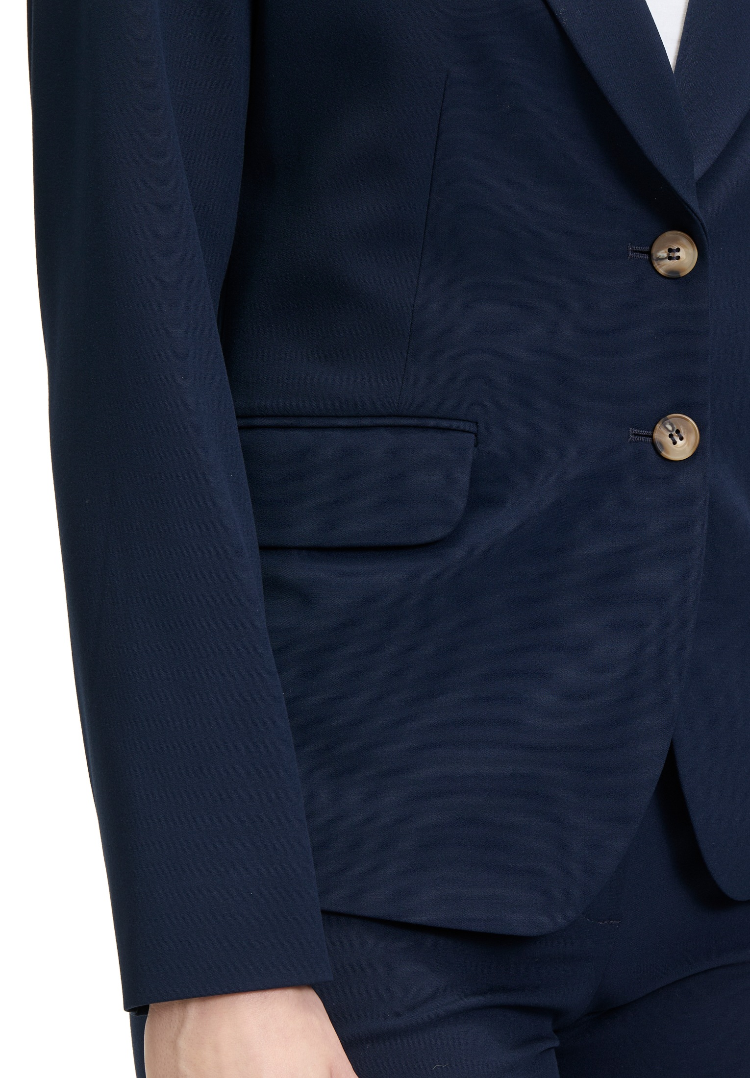 Betty&Co Longblazer »Betty & Co Klassischer Blazer mit Taschen«, Druckfutter