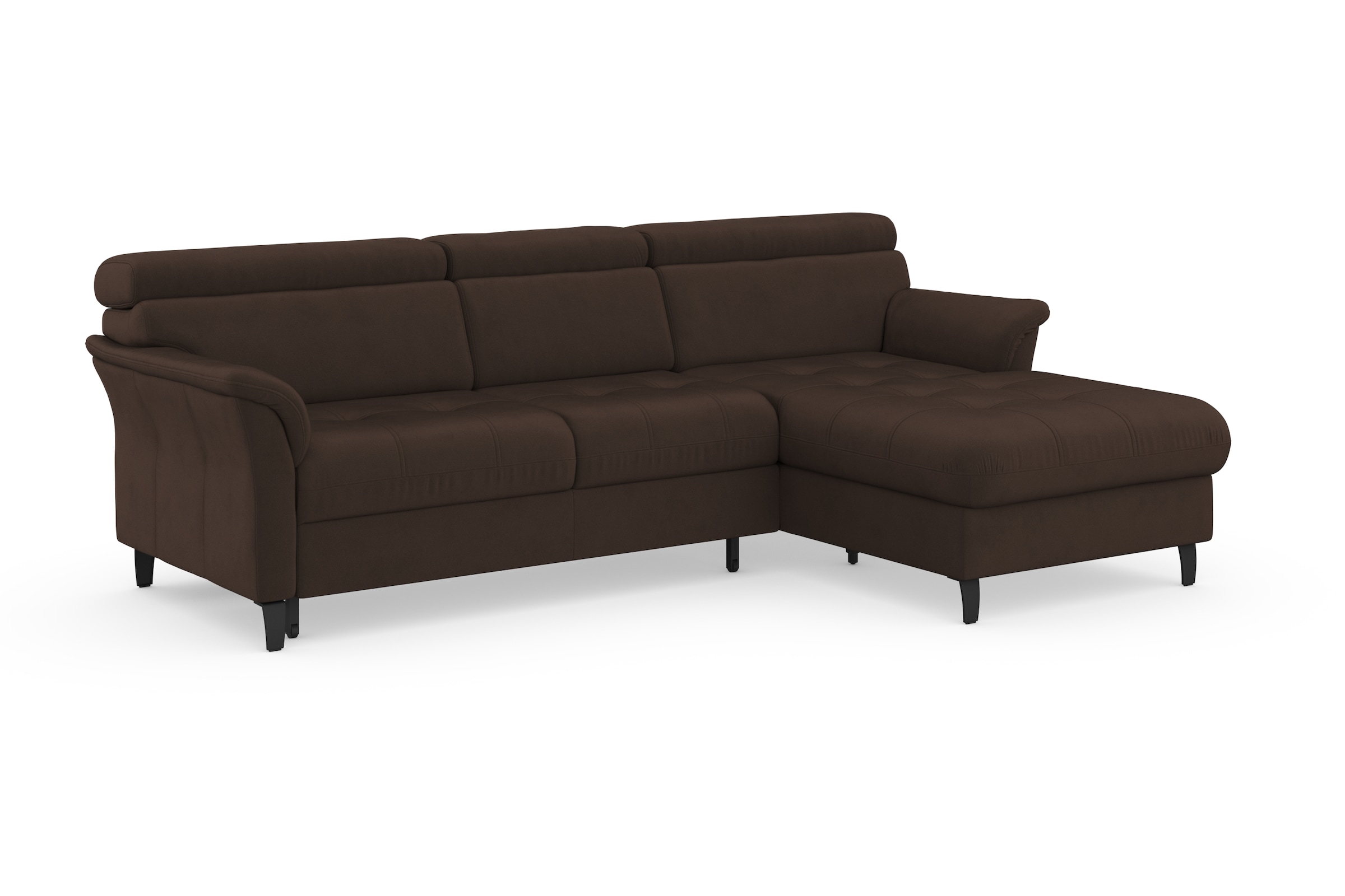 sit&more Ecksofa »Marano L-Form«, inklusive Kopfteilverstellung, wahlweise mit Bettfunktion, Bettkasten