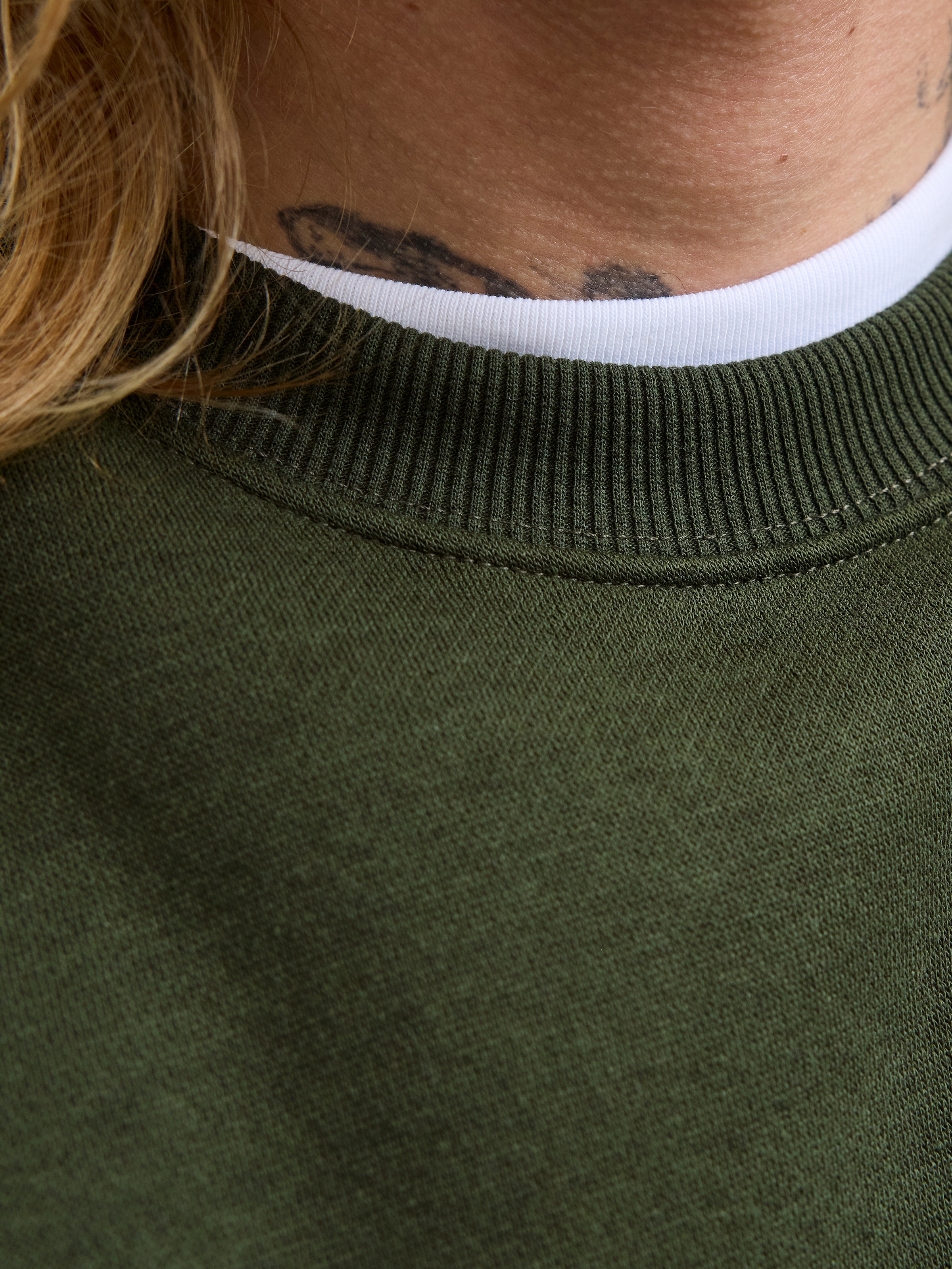 Jack & Jones PlusSize Sweatshirt »JJEBRADLEY SWEAT CREW NOOS PLS«, mit Rippbündchen