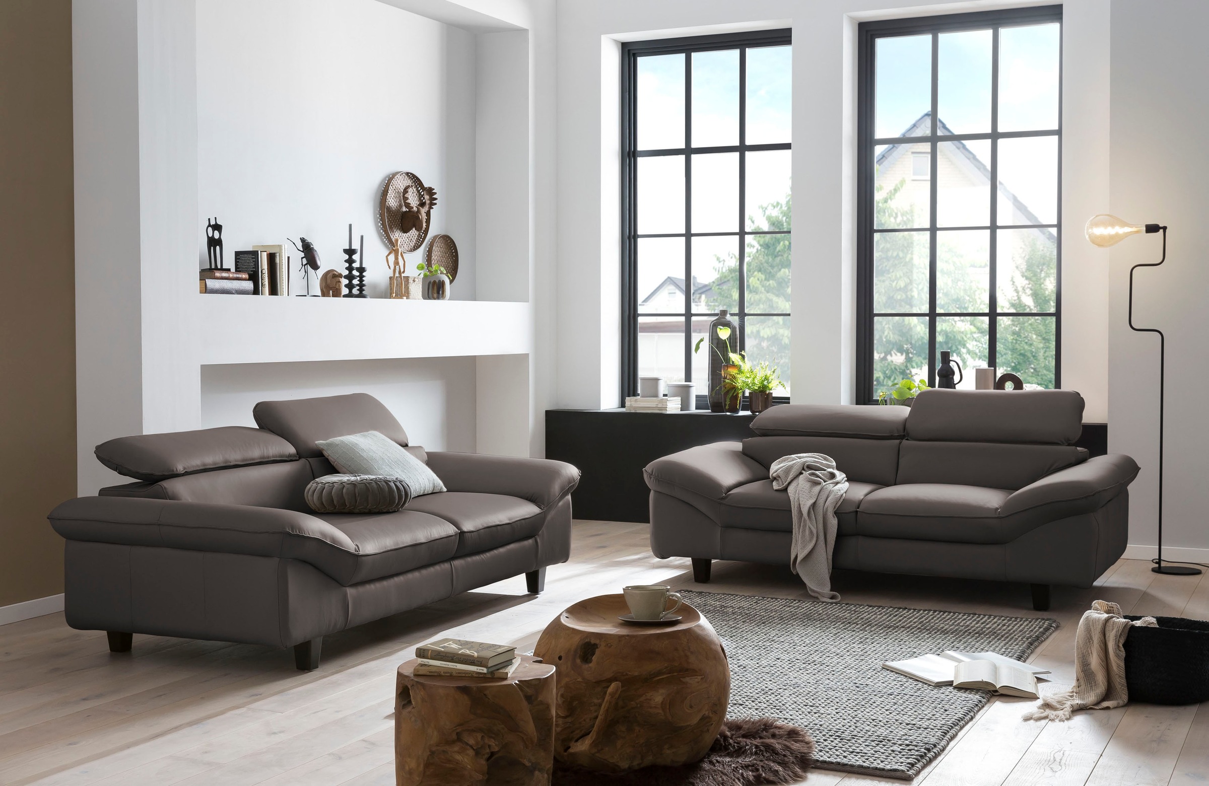 Home affaire 2-Sitzer »Pilot«, Big-Sofa mit Kopfteilverstellung