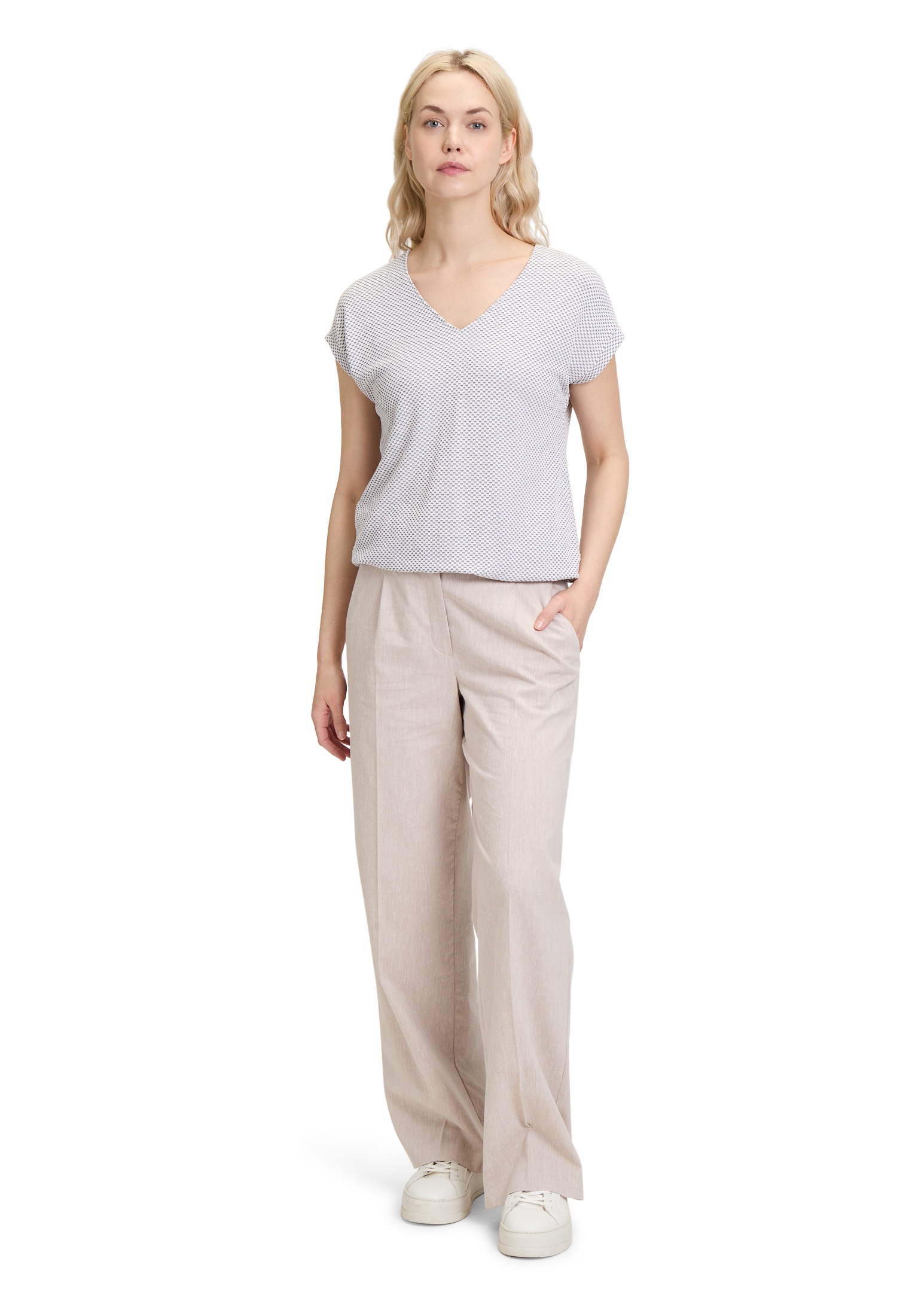 Betty&Co Kurzarmshirt »Betty & Co Strukturshirt mit Gummizug«, (1 tlg.), Material