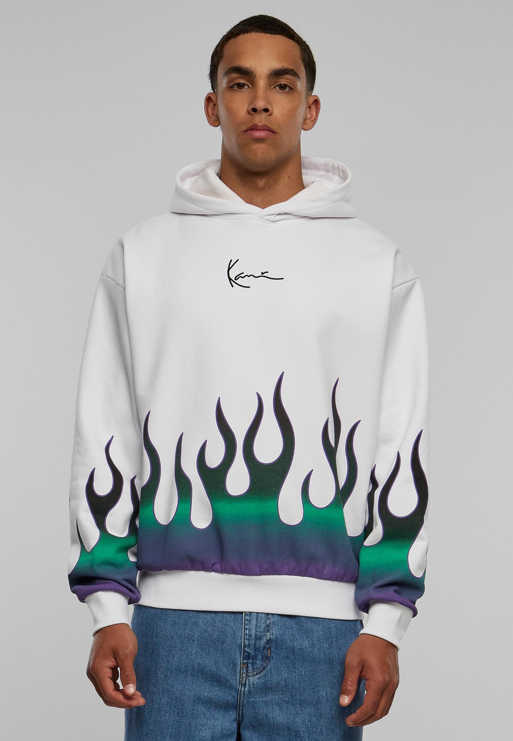 Karl Kani Kapuzensweatshirt »Karl Kani Herren KM233-005-1 KK Small Signature Flame Os Hoodie«, (1 tlg.)