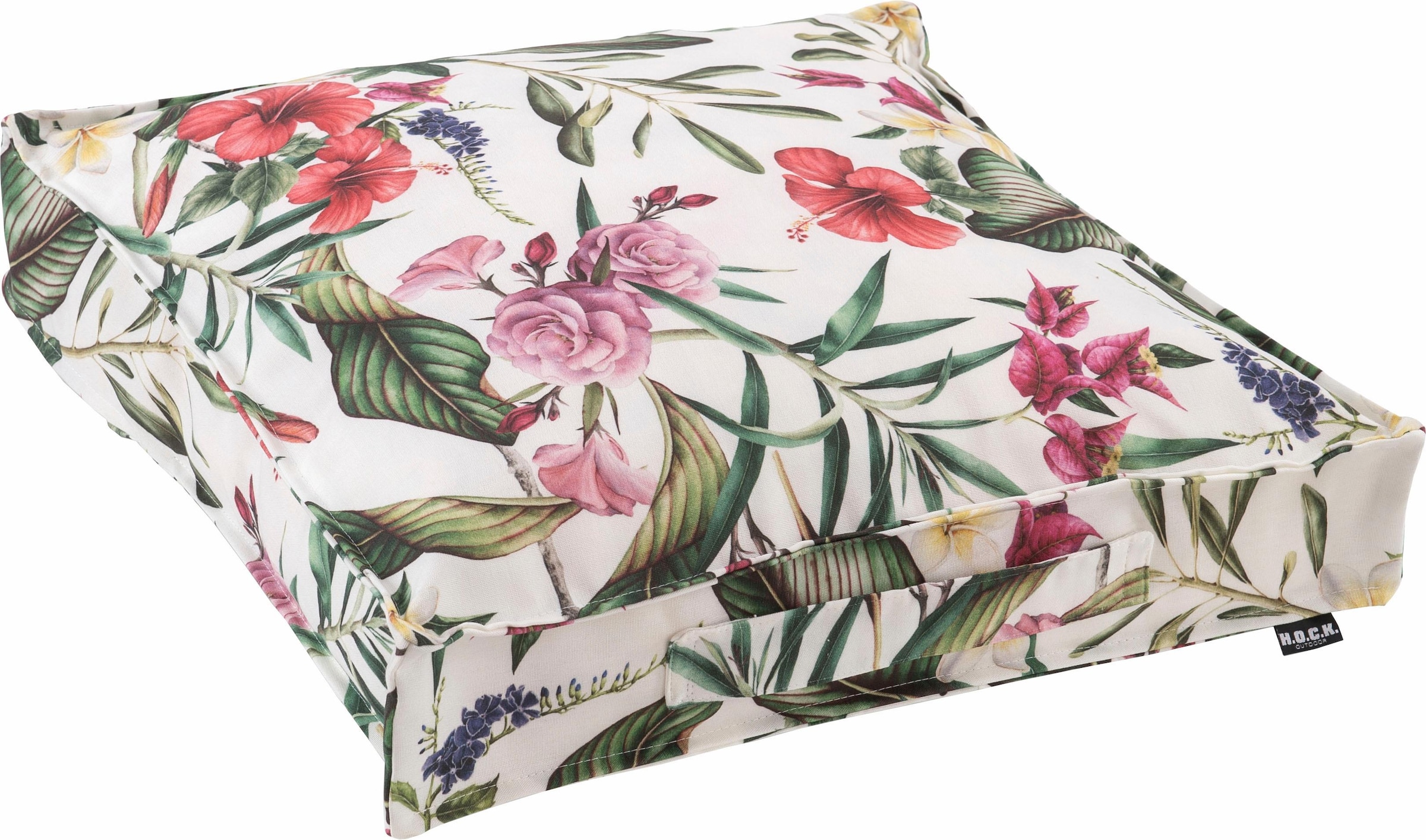 H.O.C.K. Sitzkissen "Beach Life", mit Blumen und Blättern günstig online kaufen