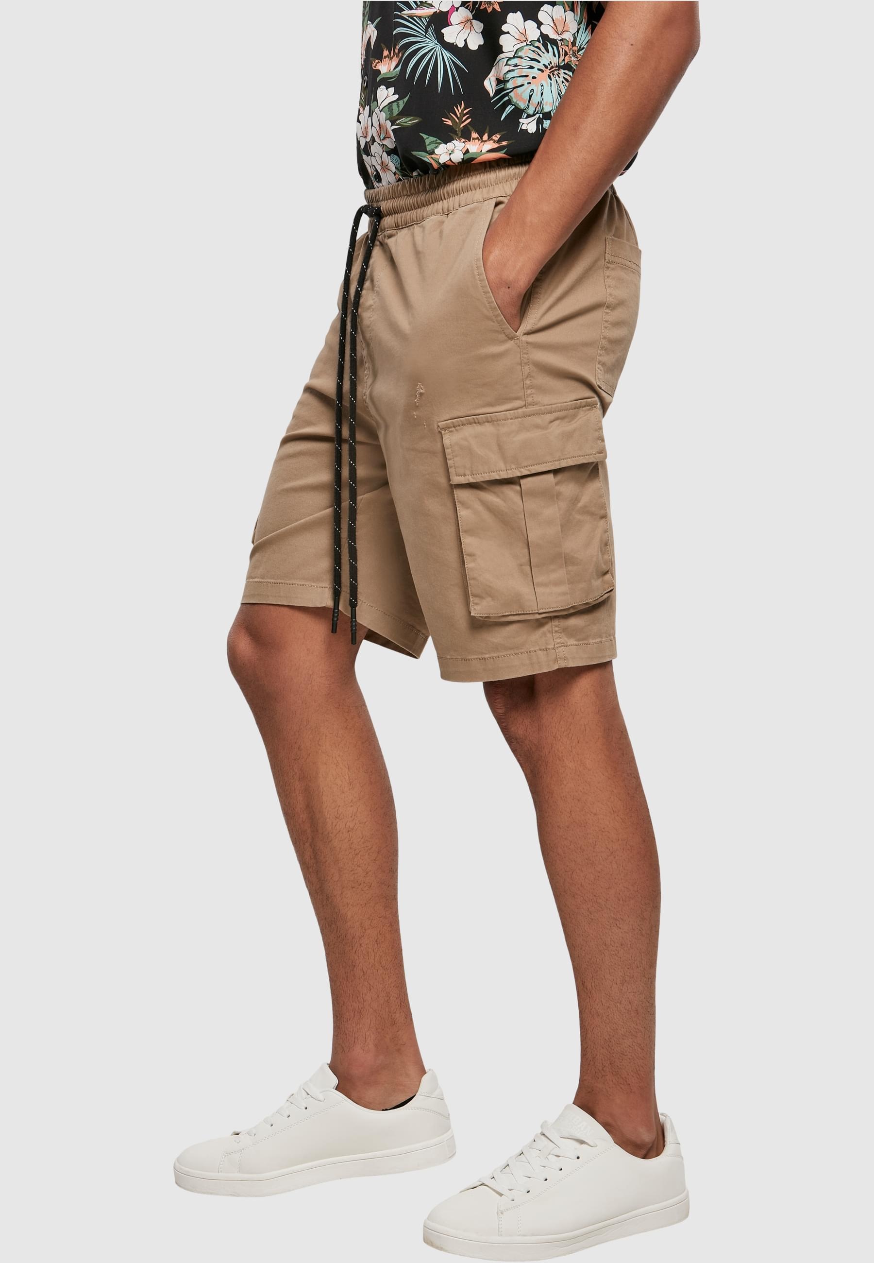 URBAN CLASSICS Stoffhose »Urban Classics Herren Drawstring Cargo Shorts«, (1 tlg.)